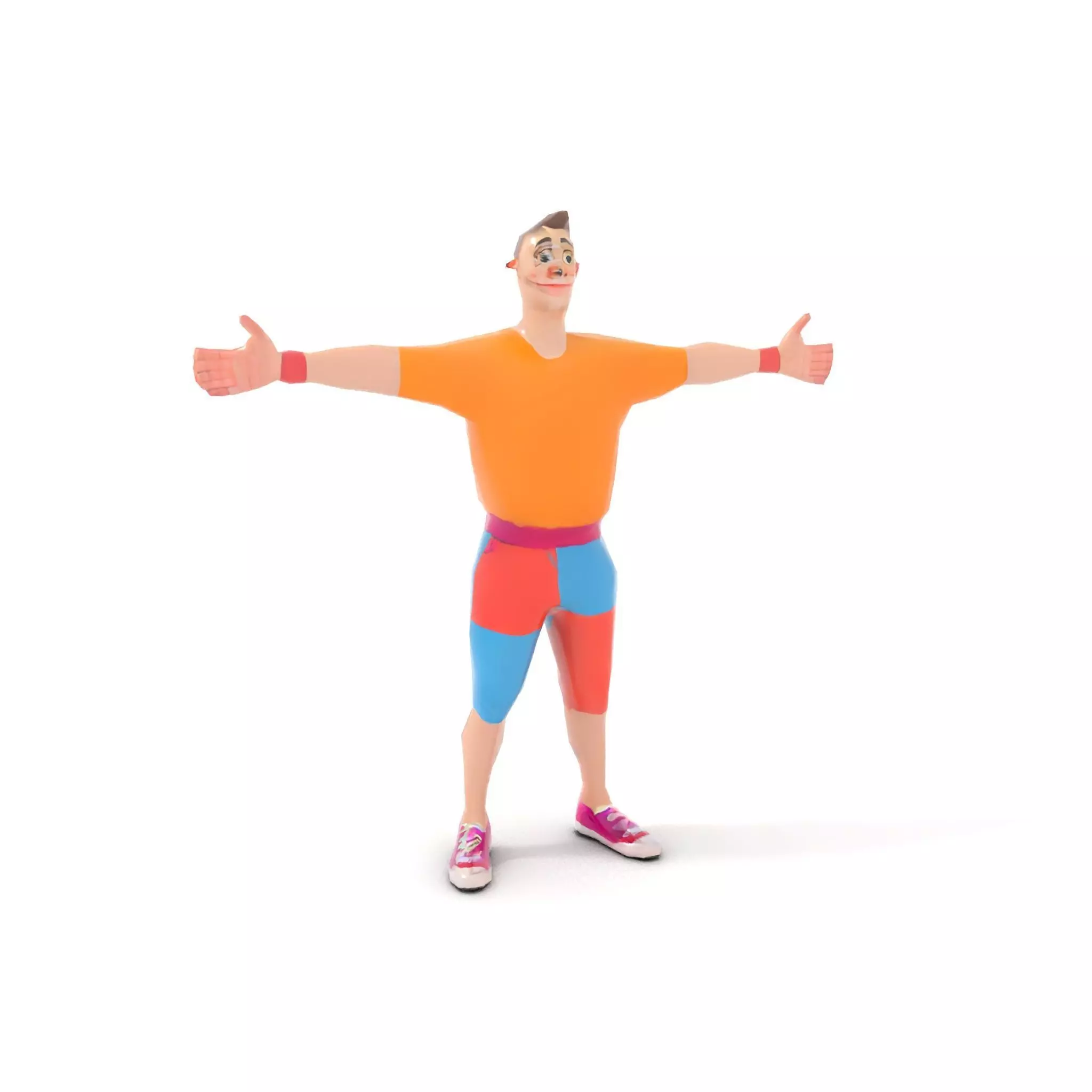 Colorful Casual Character model pack Low-poly 3D model_7