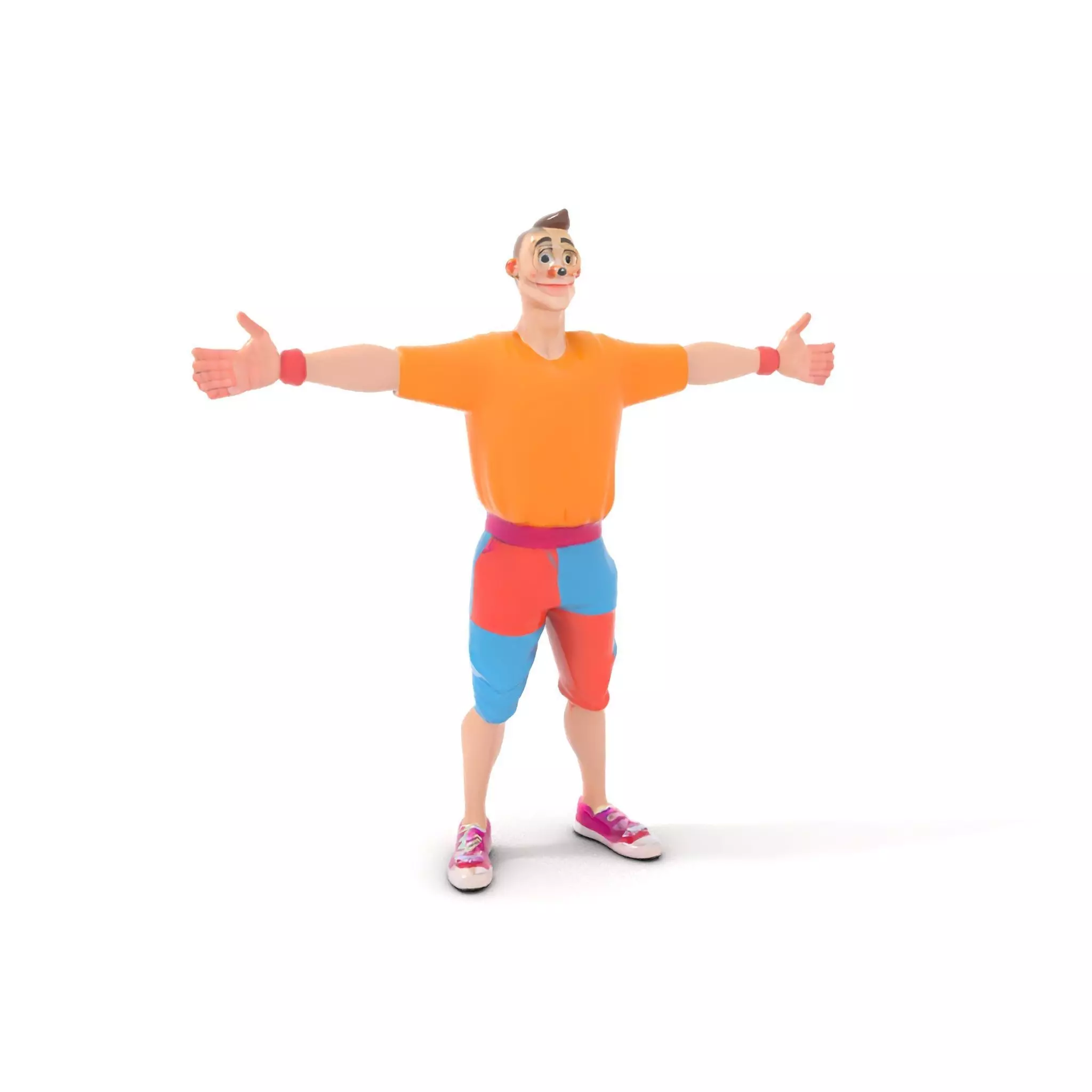Colorful Casual Character model pack Low-poly 3D model_0