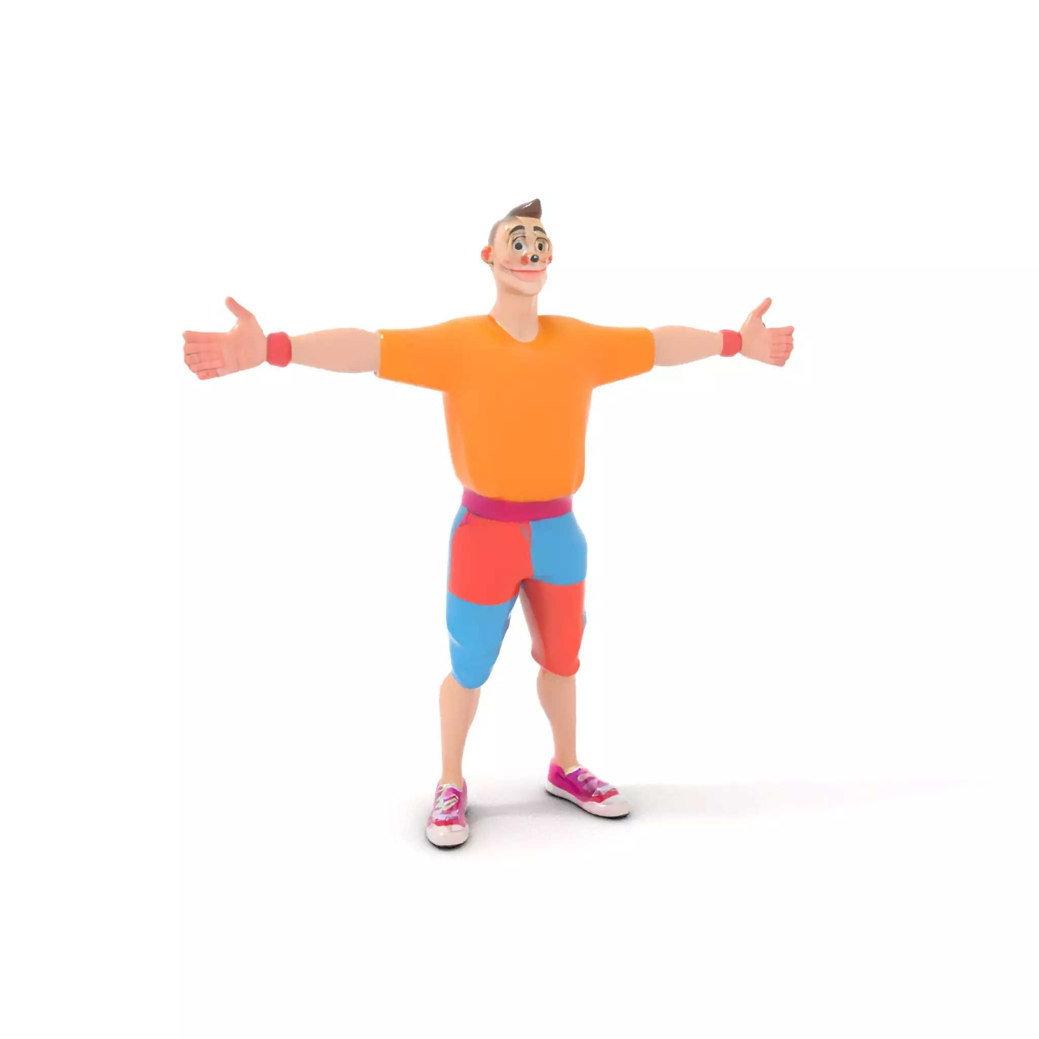 Colorful Casual Character model pack Low-poly 3D model_18