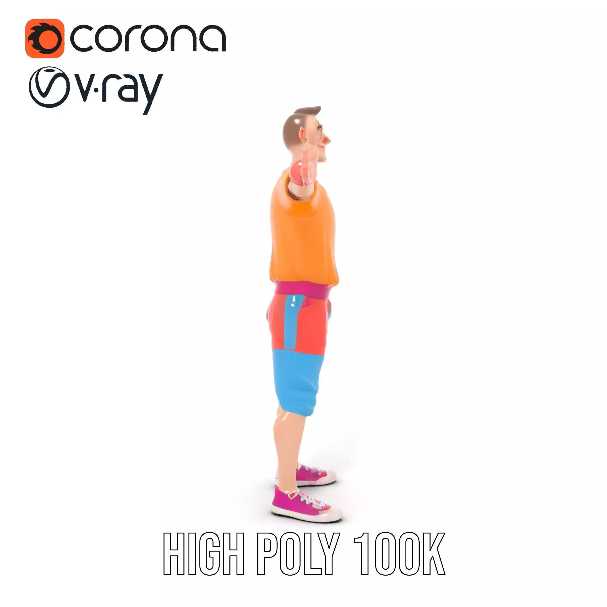 Colorful Casual Character model pack Low-poly 3D model_28