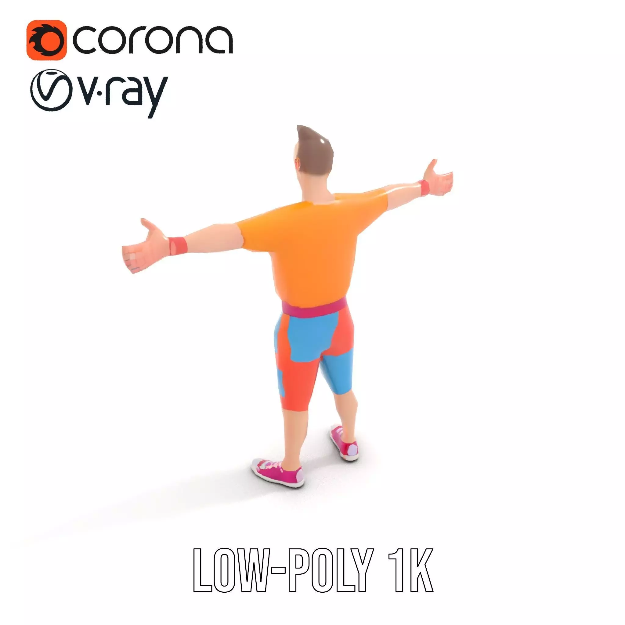 Colorful Casual Character model pack Low-poly 3D model_19