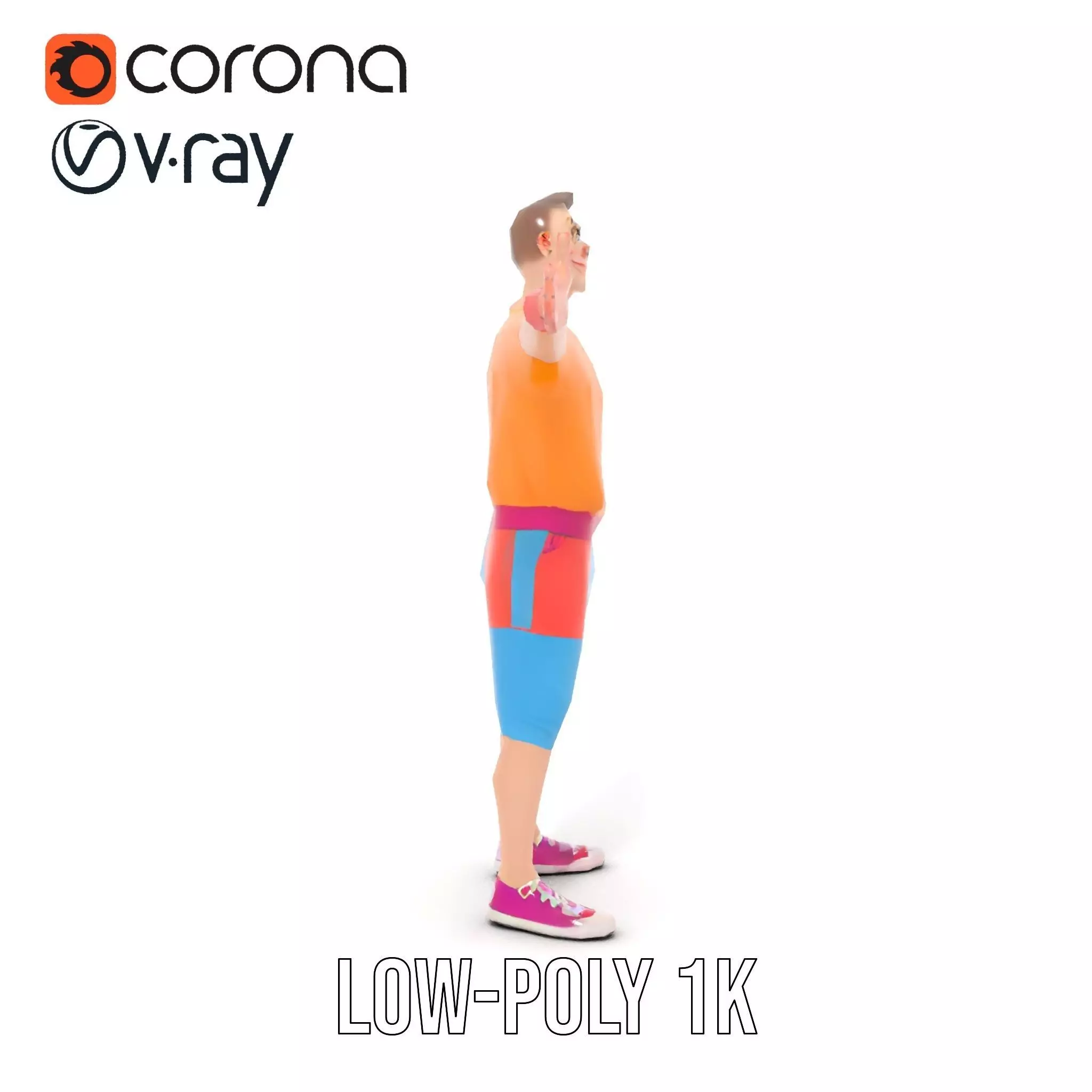 Colorful Casual Character model pack Low-poly 3D model_22