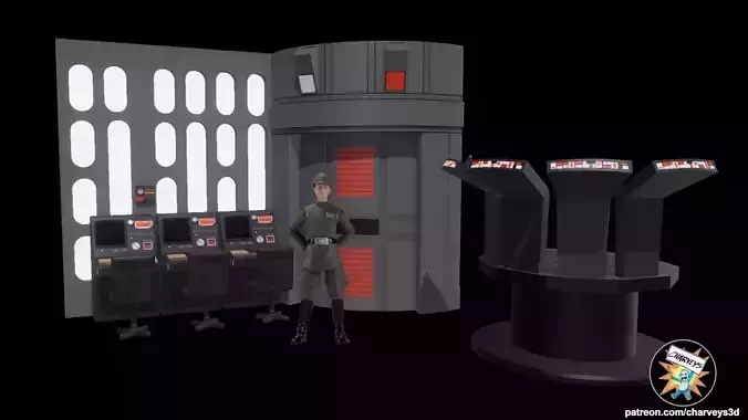  Star Wars Death Star II Command Center Diorama 
