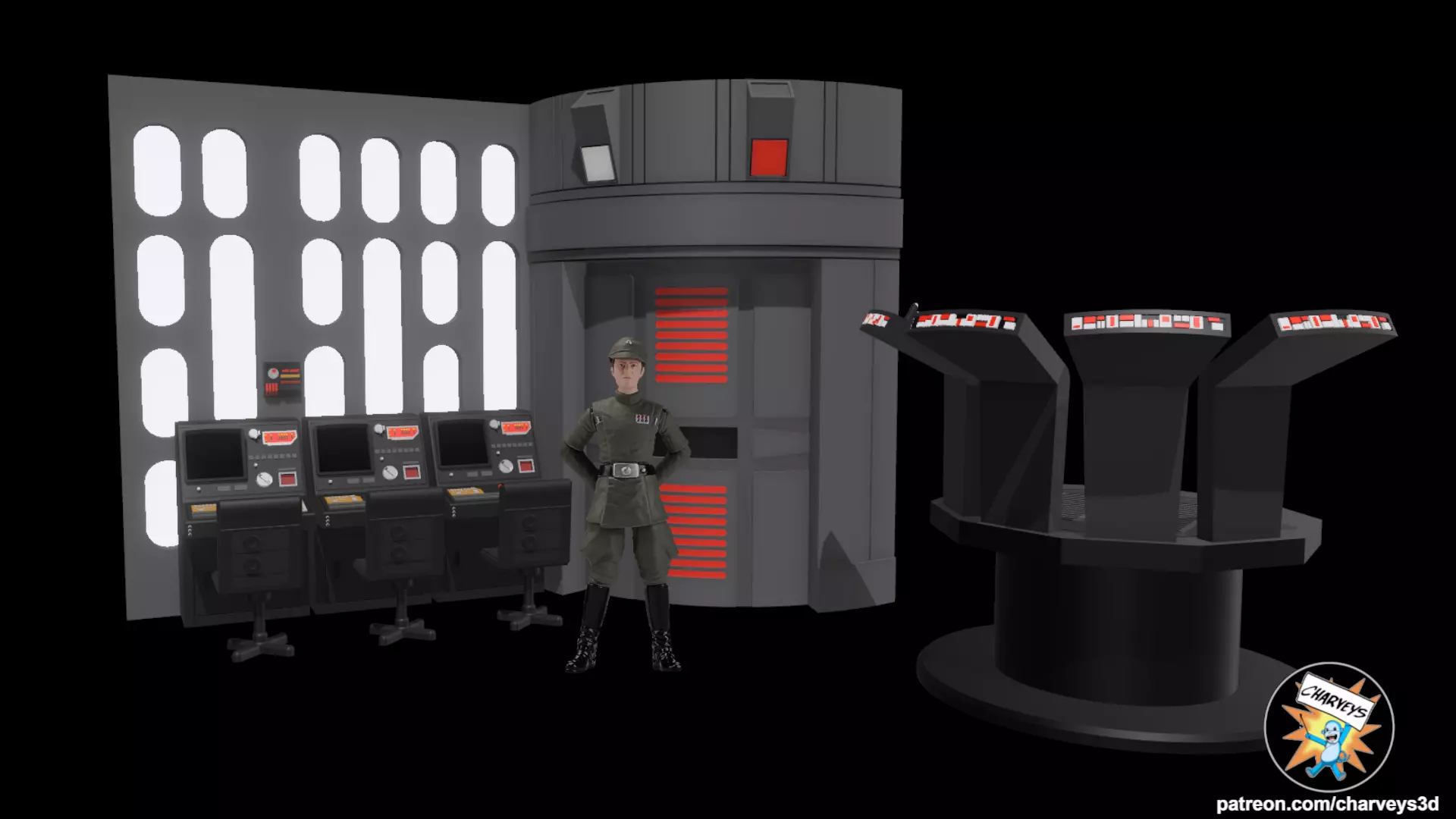  Star Wars Death Star II Command Center Diorama  3D print model_0