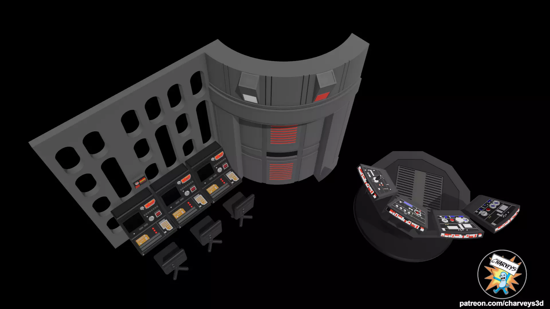  Star Wars Death Star II Command Center Diorama  3D print model_4