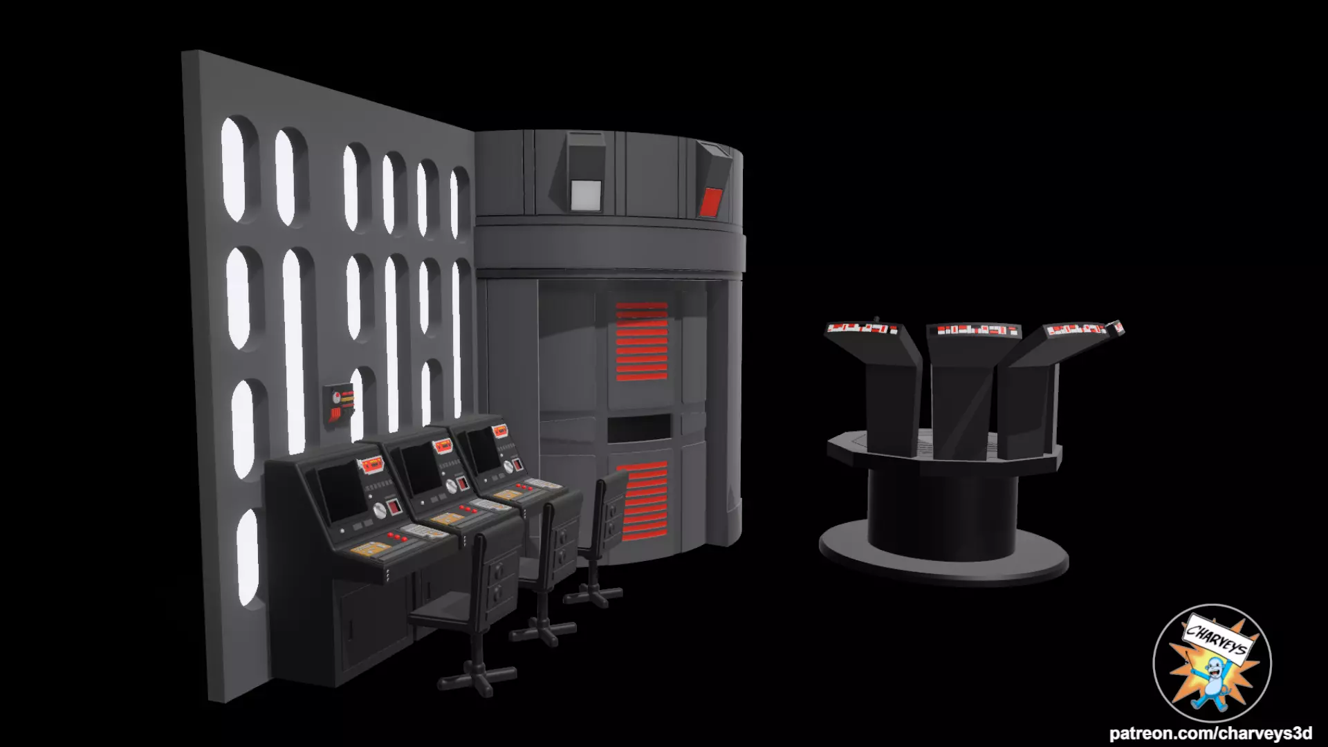  Star Wars Death Star II Command Center Diorama  3D print model_2