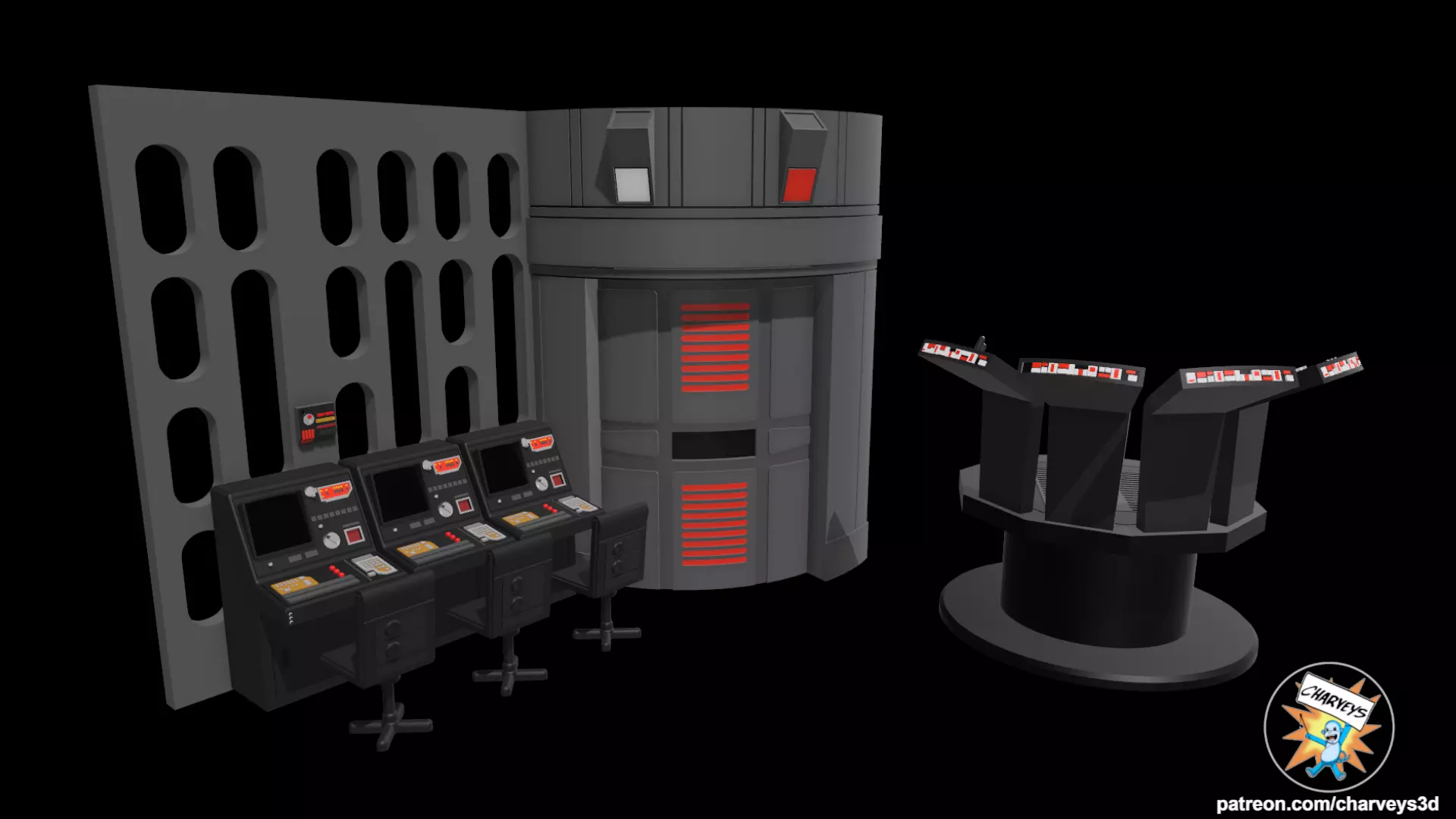  Star Wars Death Star II Command Center Diorama  3D print model_3