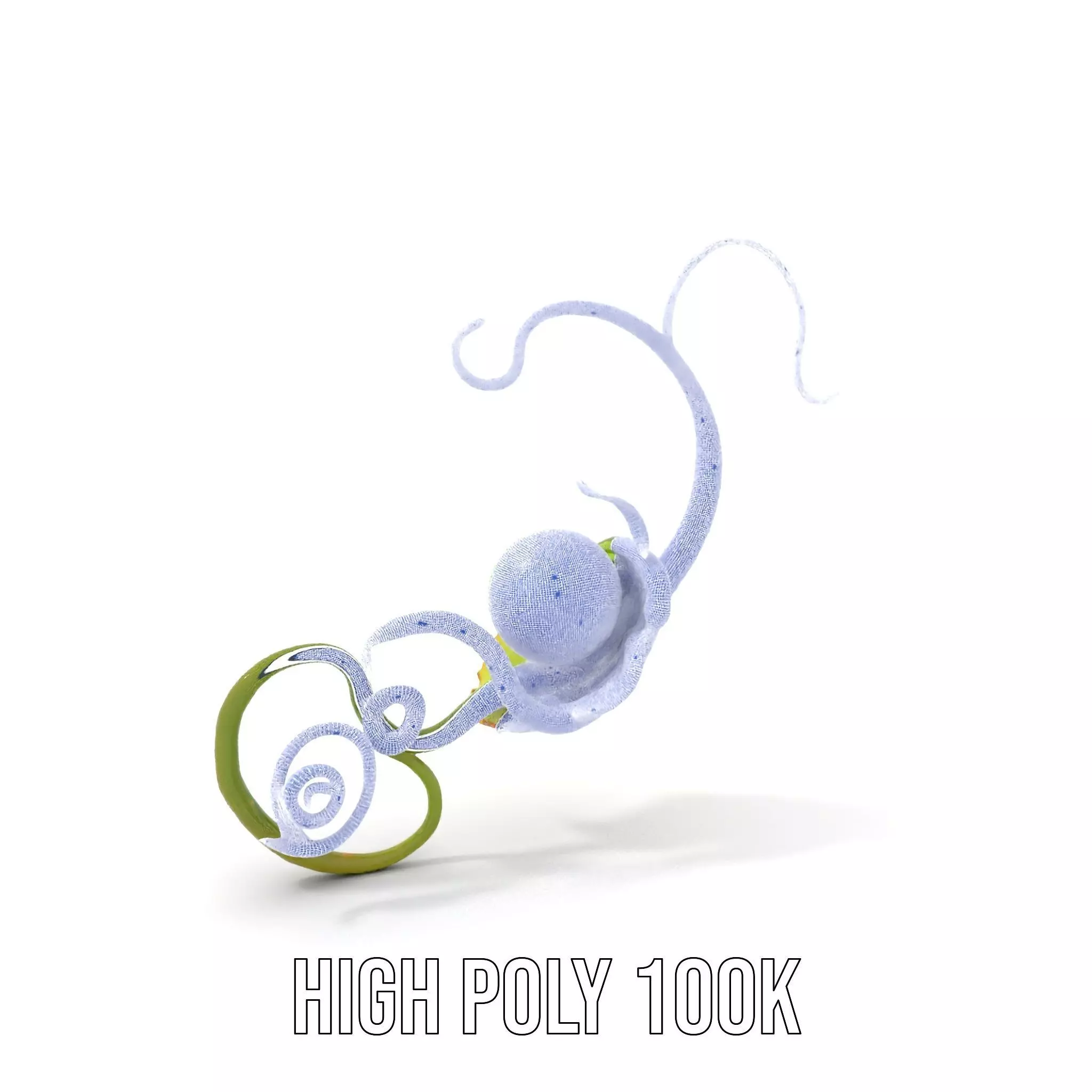 Green Ethereal Spiral model pack Low-poly 3D model_4