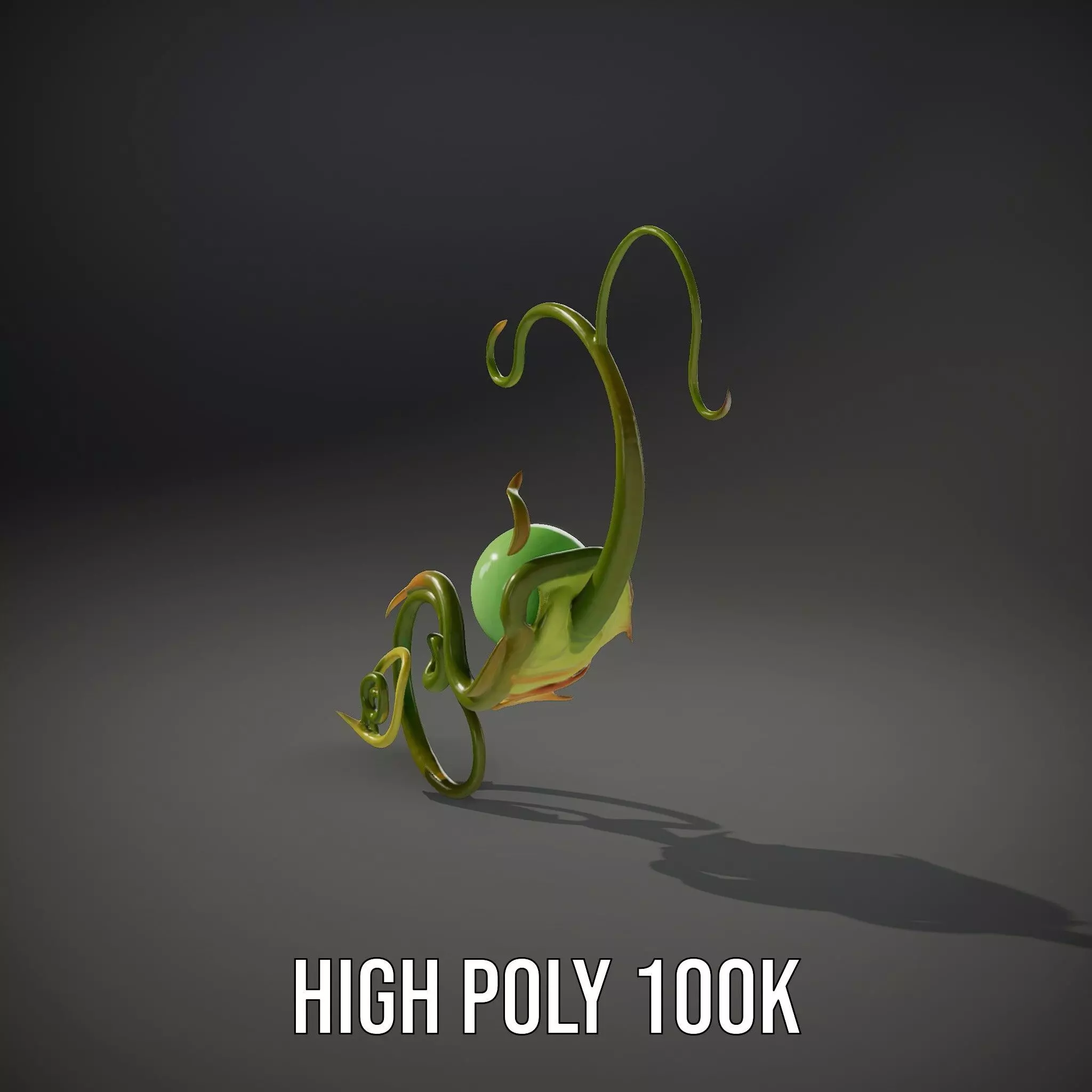 Green Ethereal Spiral model pack Low-poly 3D model_10