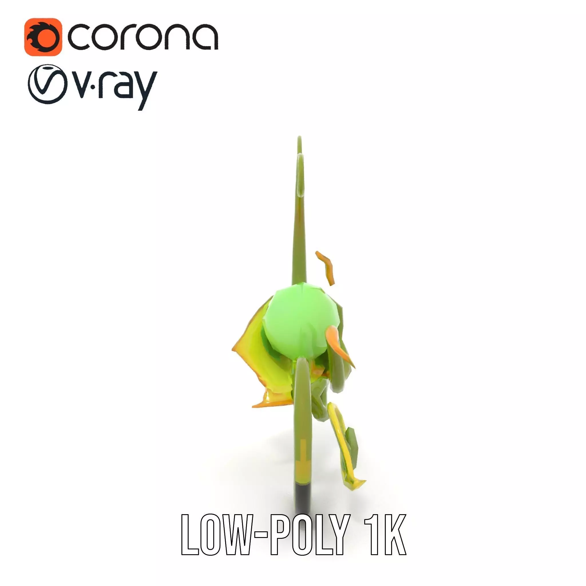 Green Ethereal Spiral model pack Low-poly 3D model_17