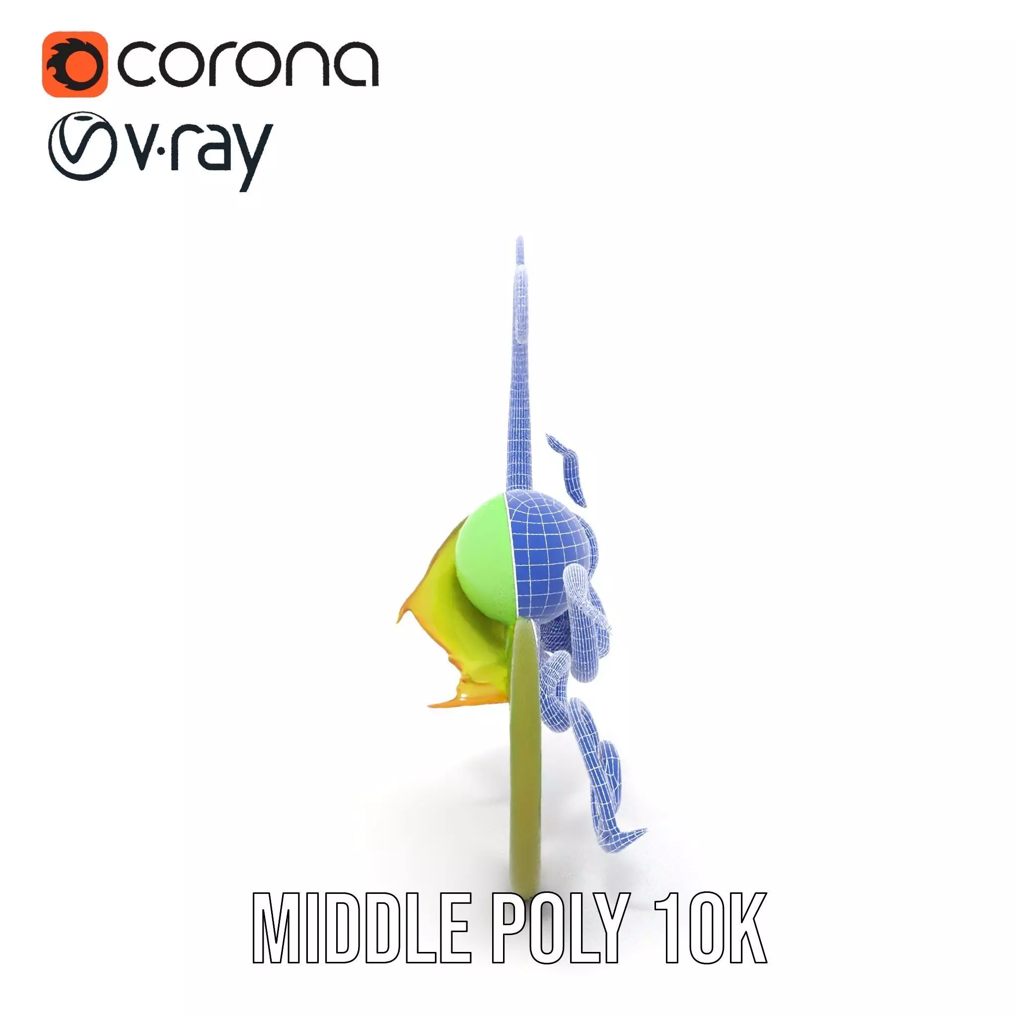 Green Ethereal Spiral model pack Low-poly 3D model_28