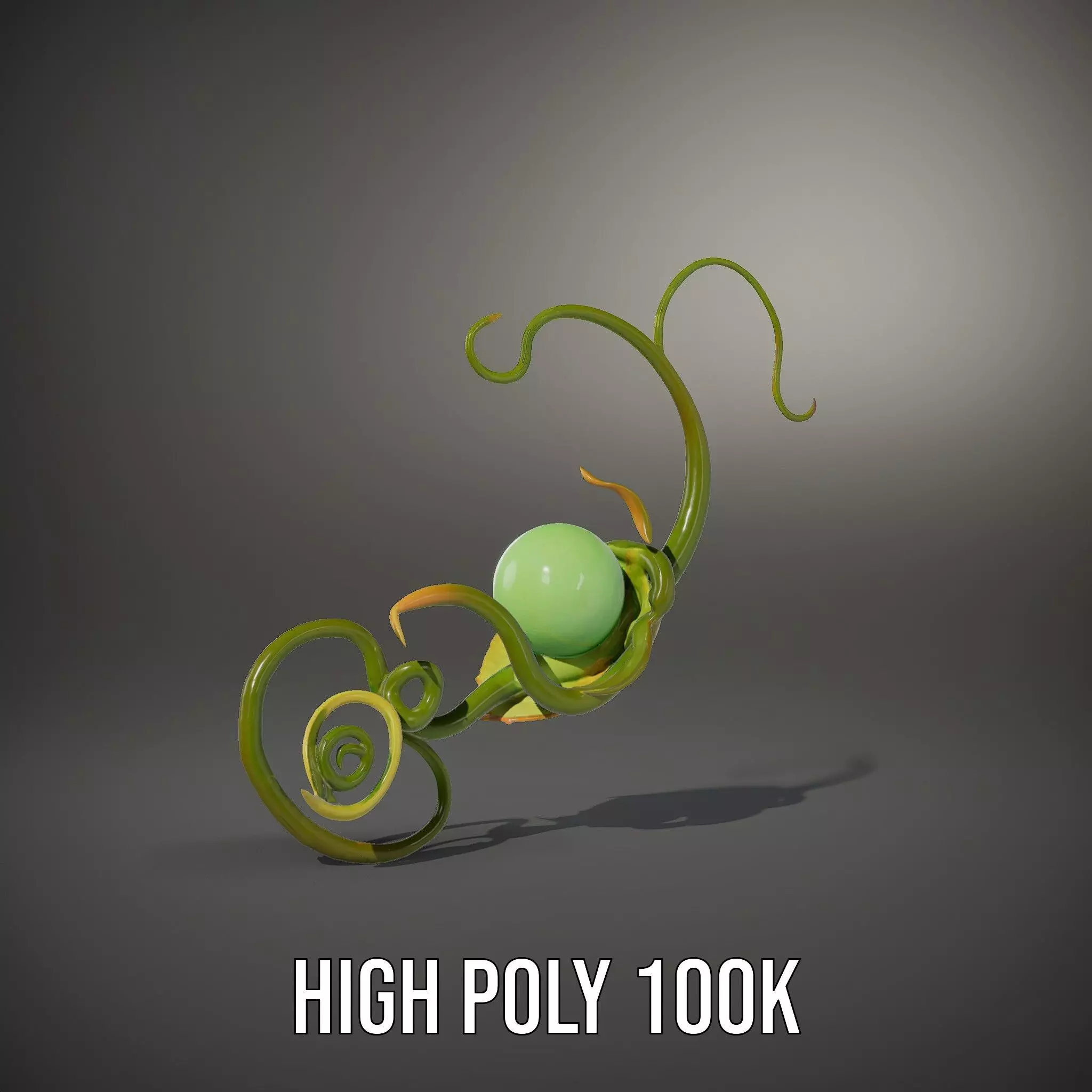 Green Ethereal Spiral model pack Low-poly 3D model_8