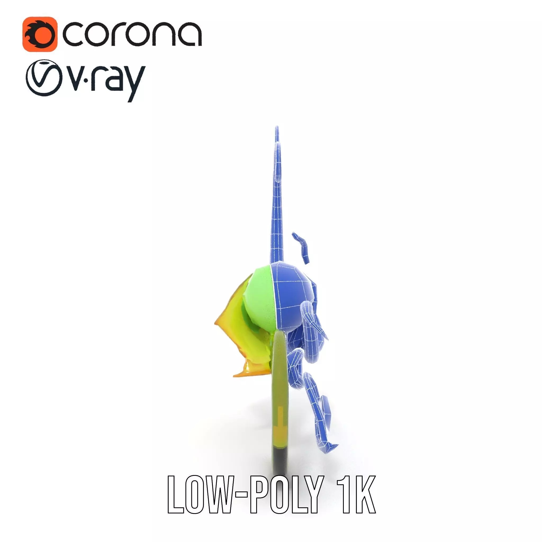 Green Ethereal Spiral model pack Low-poly 3D model_23