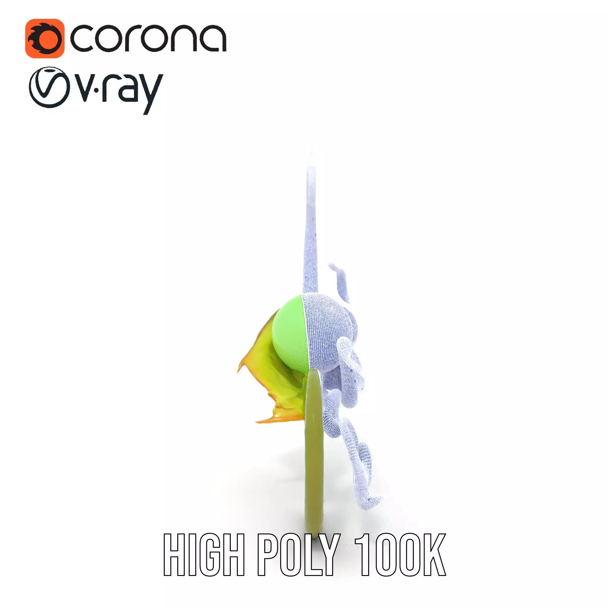 Green Ethereal Spiral model pack Low-poly 3D model_34