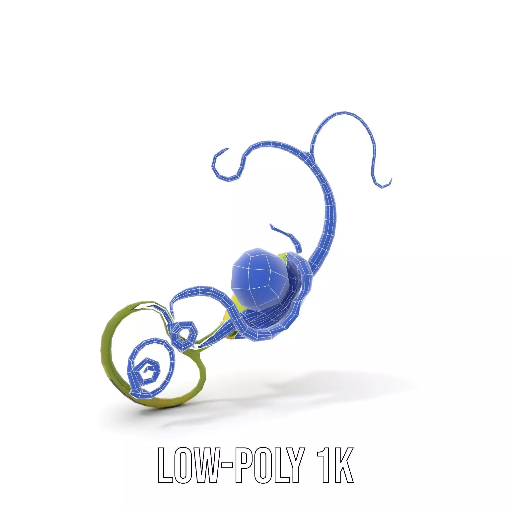 Green Ethereal Spiral model pack Low-poly 3D model_14