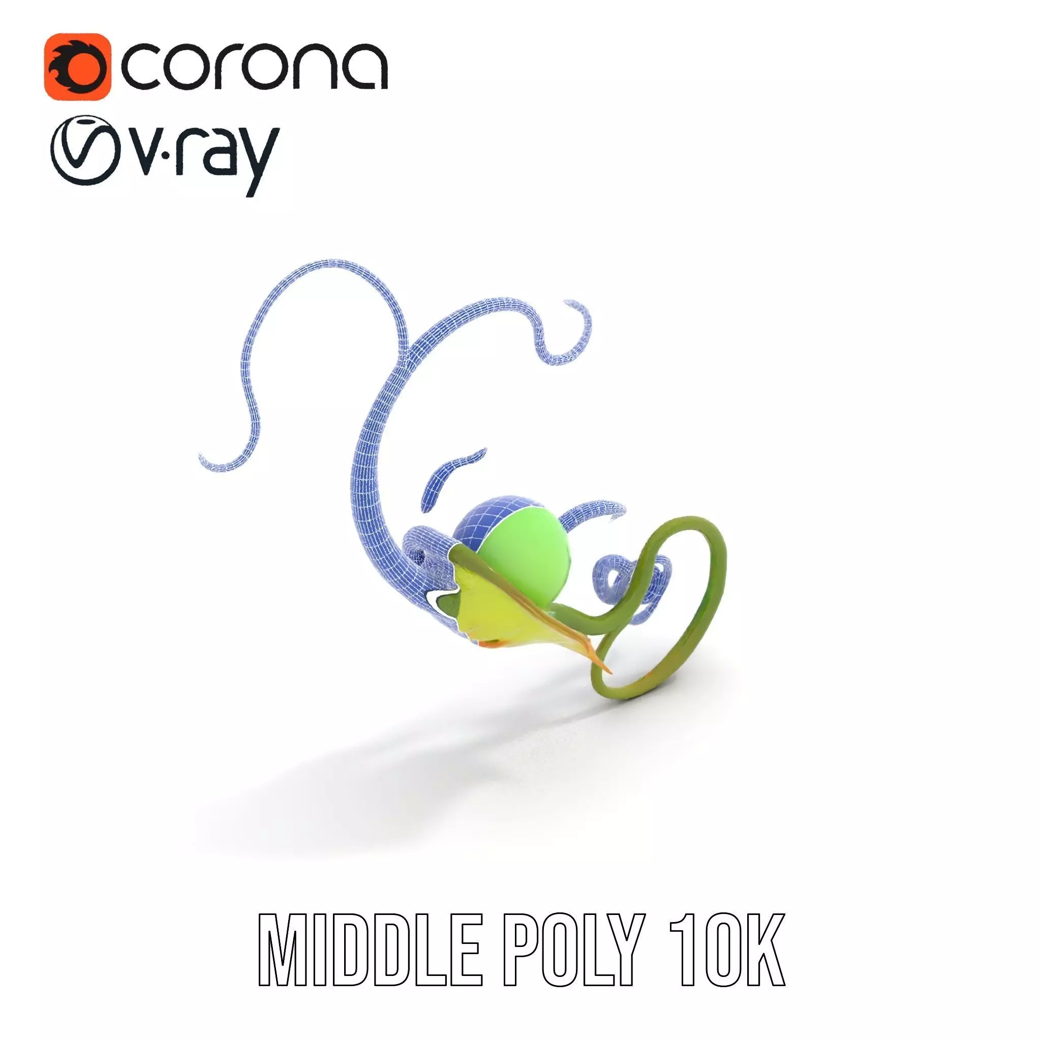 Green Ethereal Spiral model pack Low-poly 3D model_30