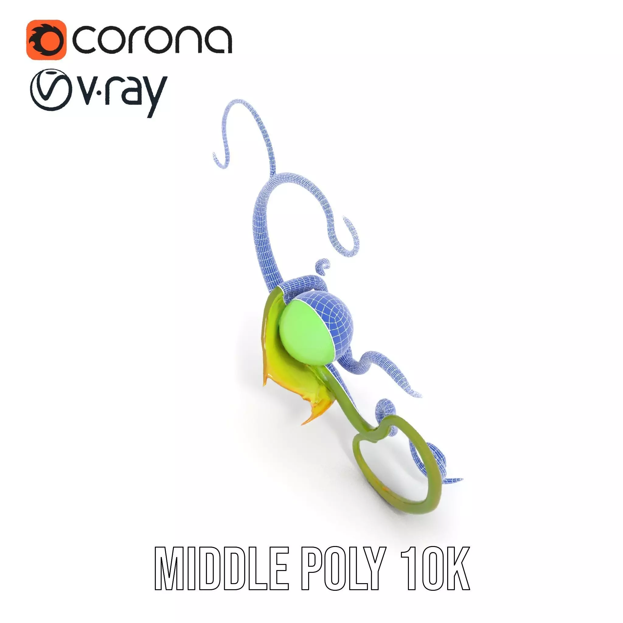 Green Ethereal Spiral model pack Low-poly 3D model_22