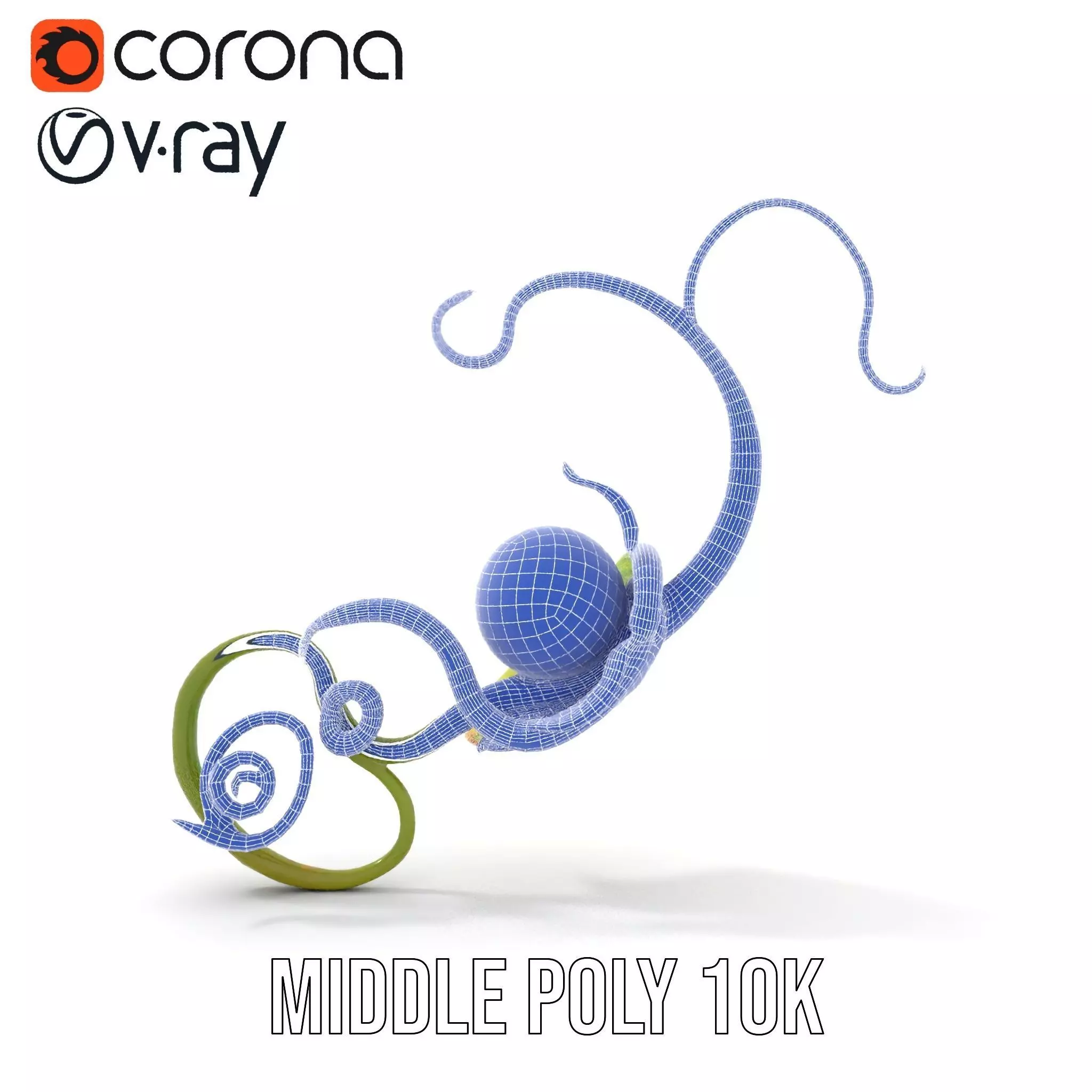 Green Ethereal Spiral model pack Low-poly 3D model_25