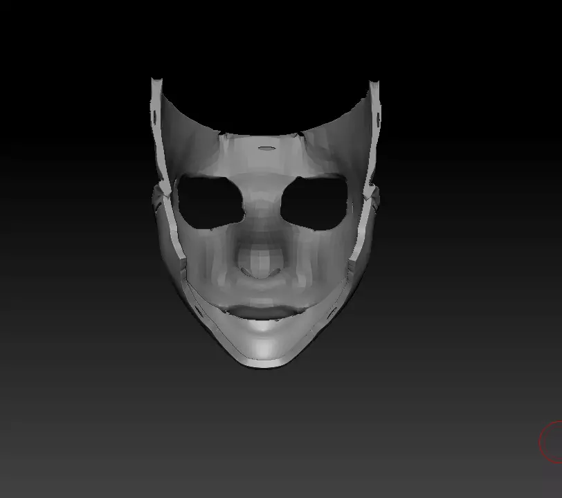 Skull mask female model 3D print model_2
