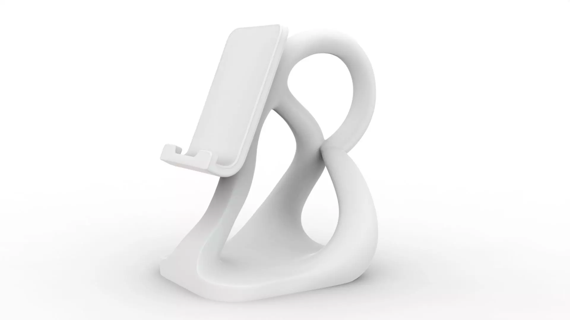 Abstract Phone Stand 3D Printable 3D print model_4