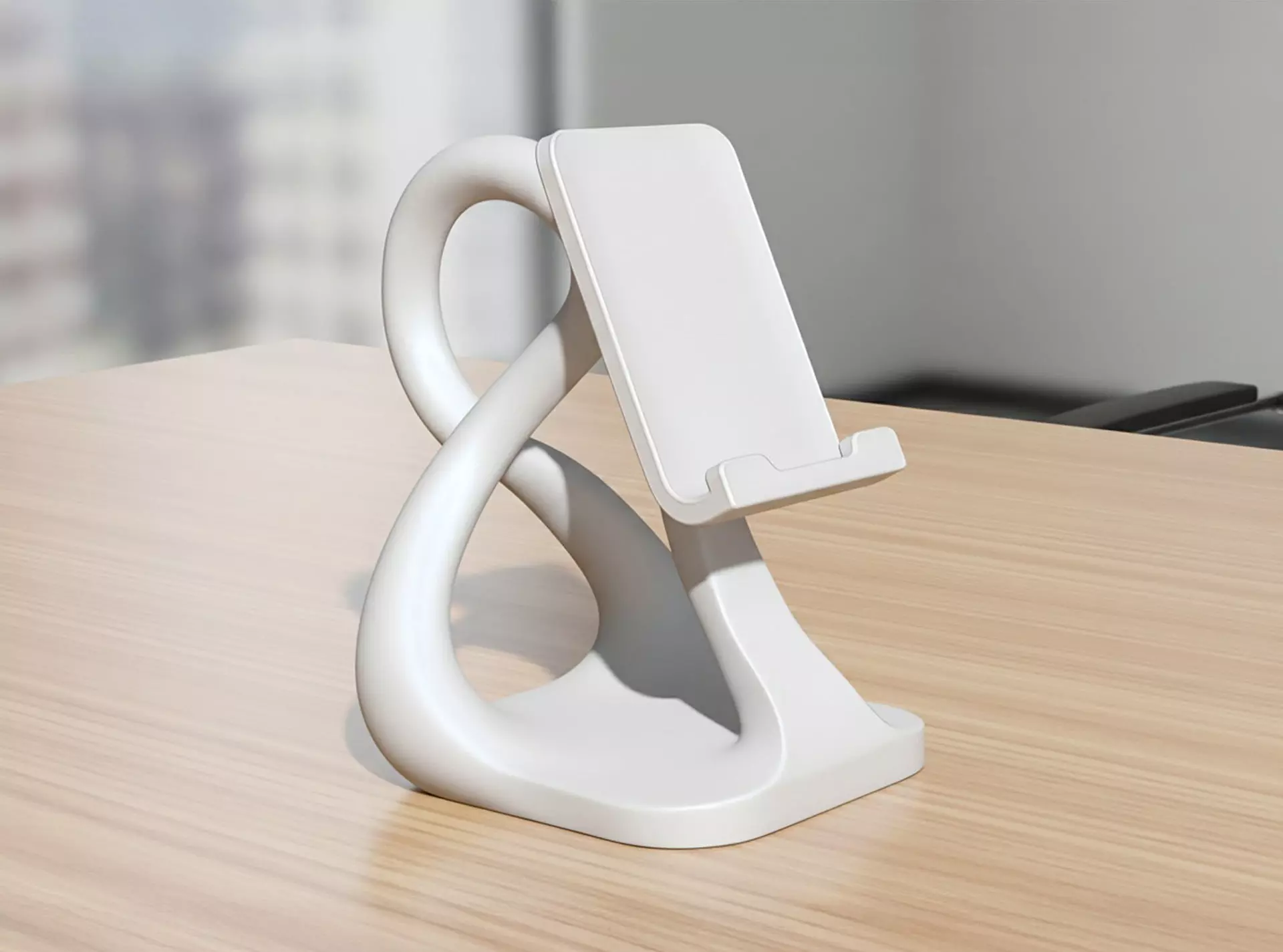 Abstract Phone Stand 3D Printable 3D print model_0