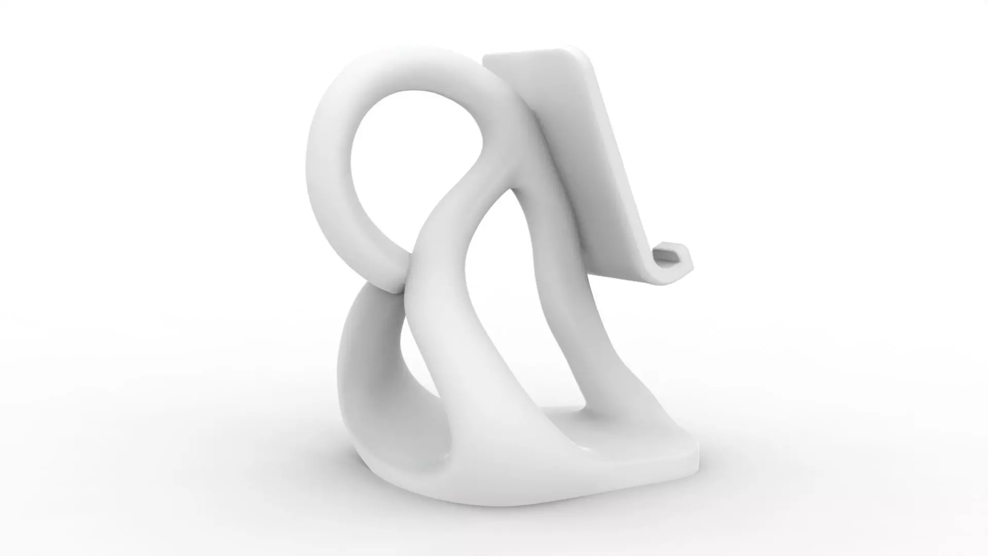 Abstract Phone Stand 3D Printable 3D print model_1