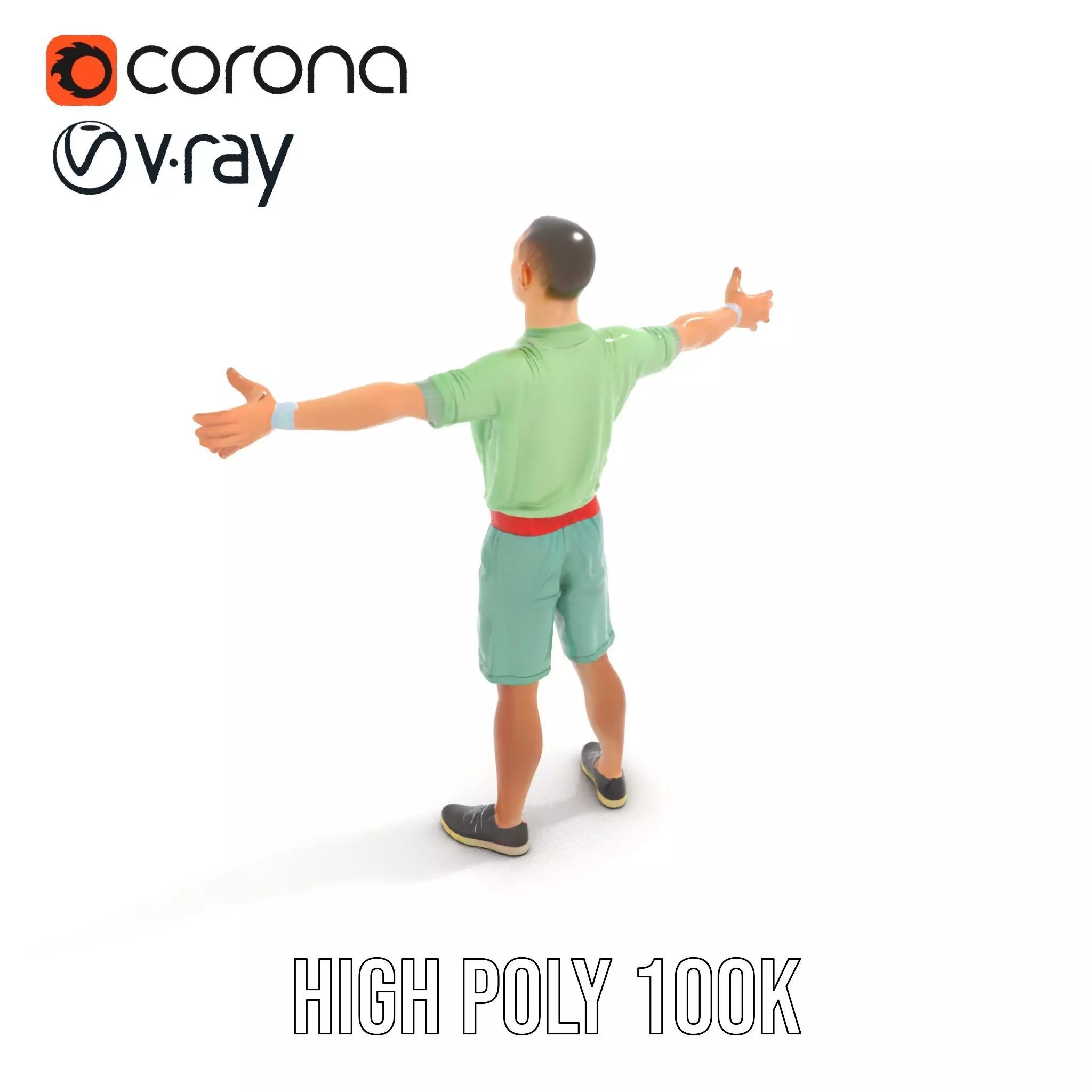 Energetic Teen Character model pack Low-poly 3D model_8