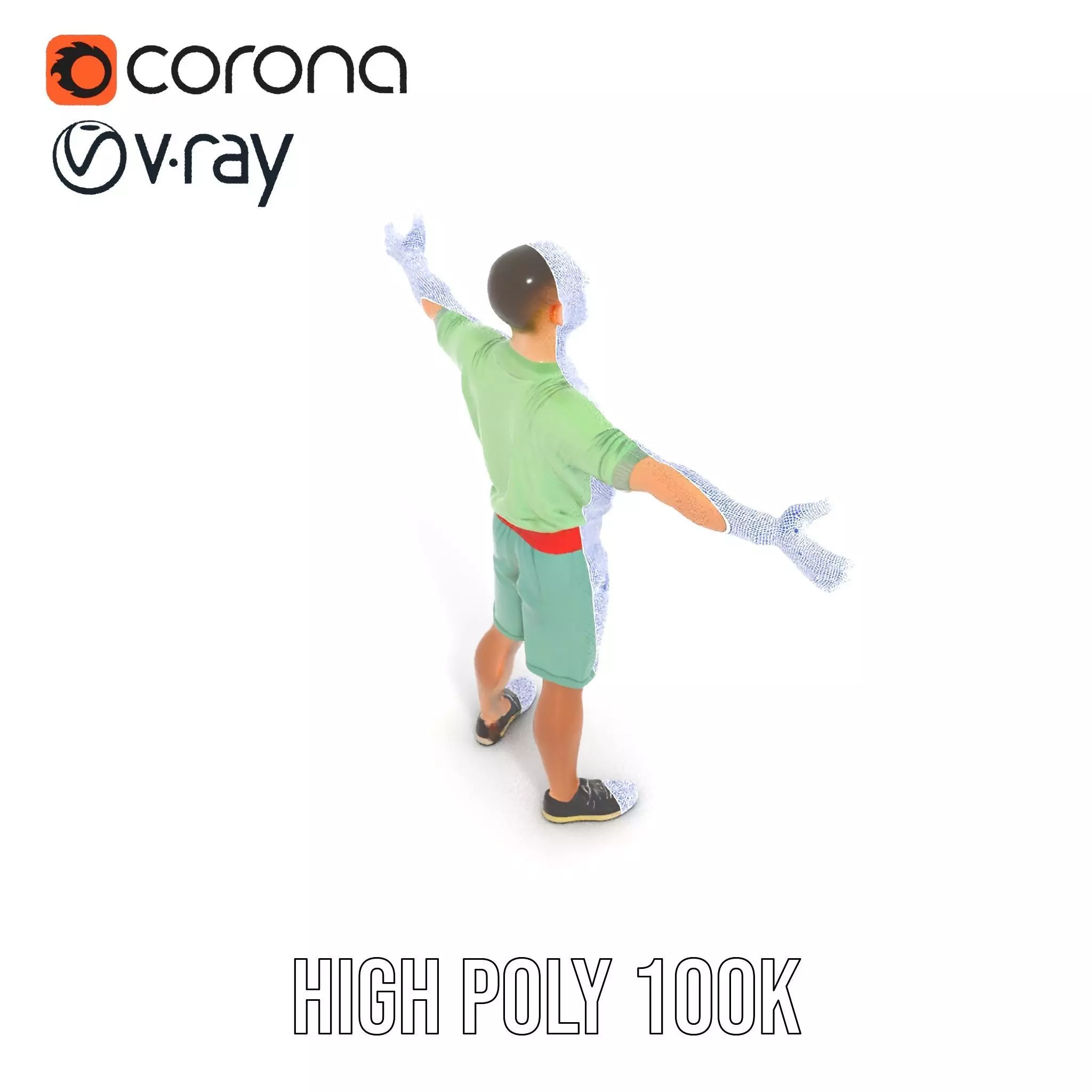 Energetic Teen Character model pack Low-poly 3D model_32