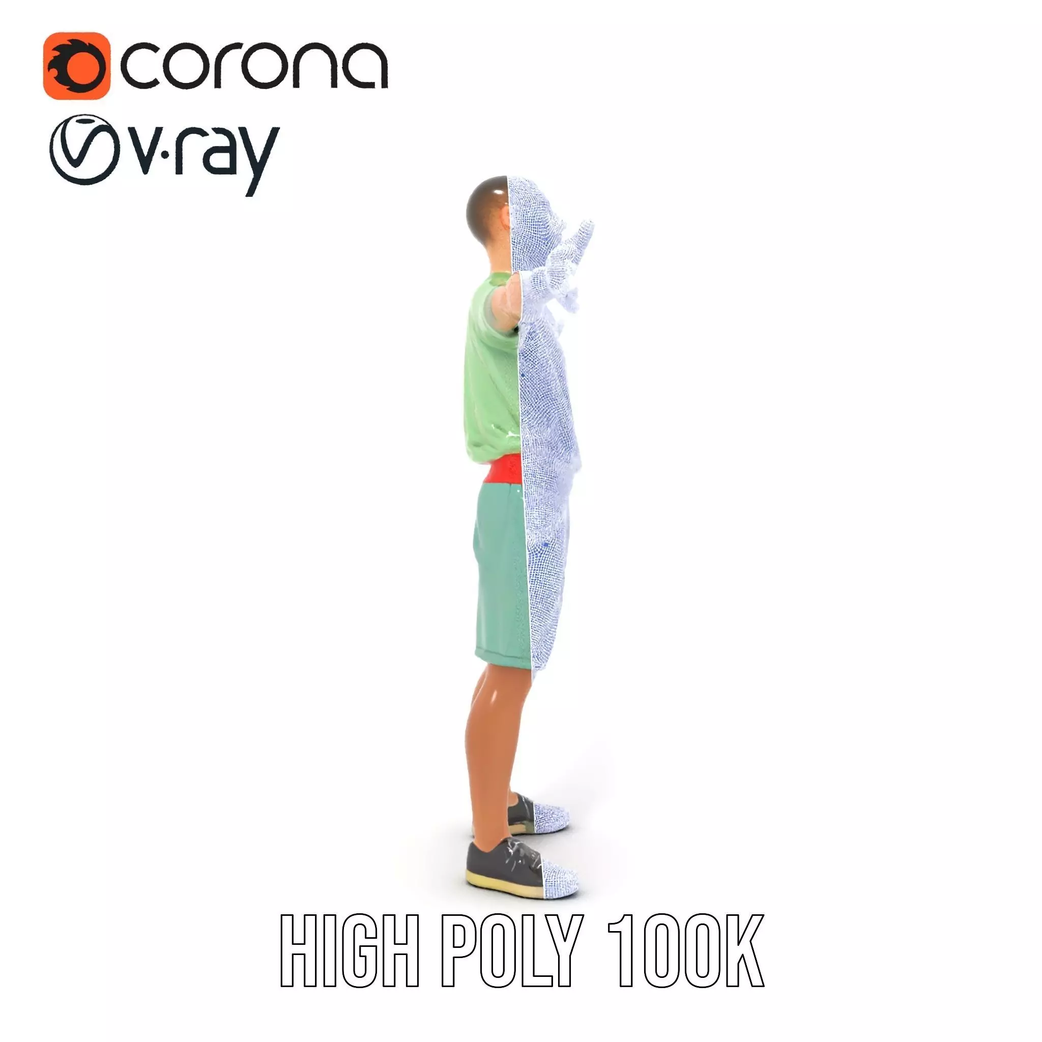 Energetic Teen Character model pack Low-poly 3D model_33
