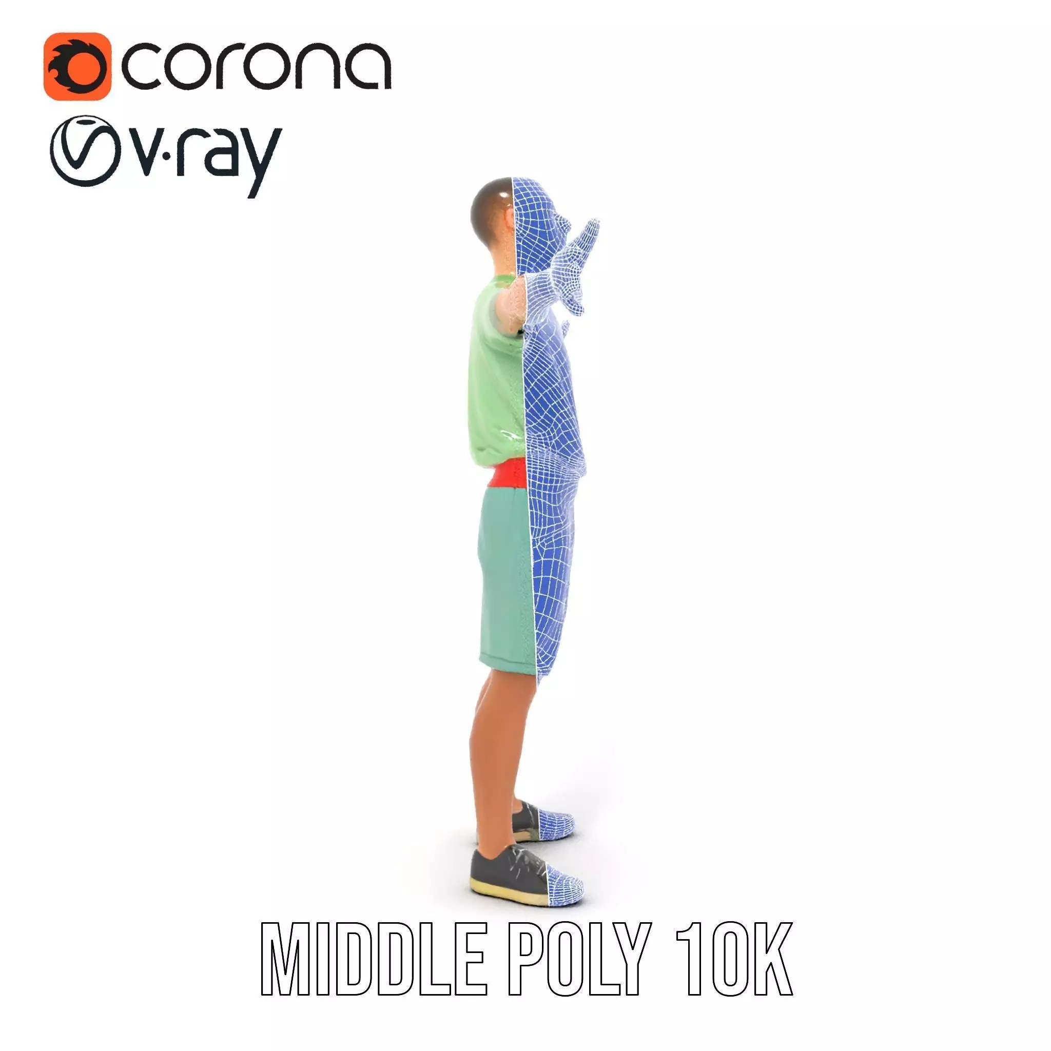 Energetic Teen Character model pack Low-poly 3D model_23
