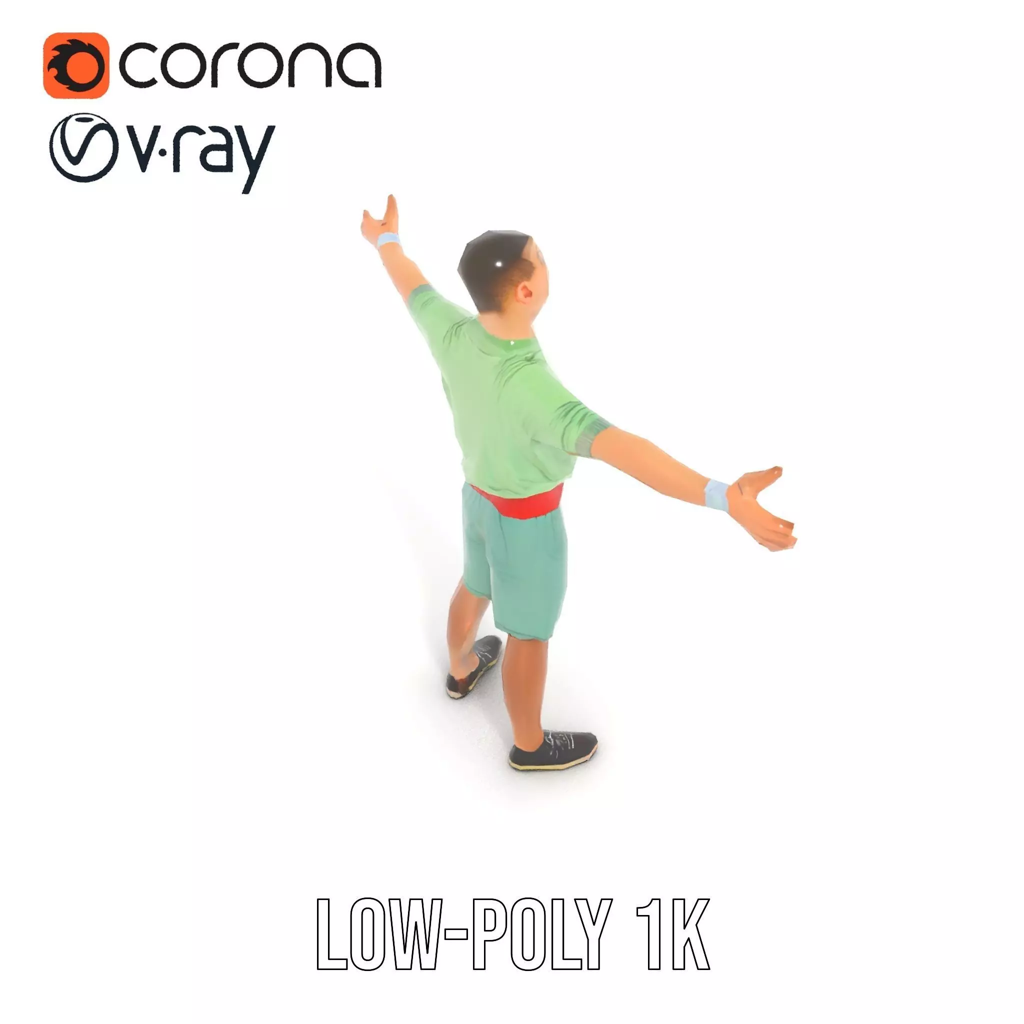 Energetic Teen Character model pack Low-poly 3D model_24