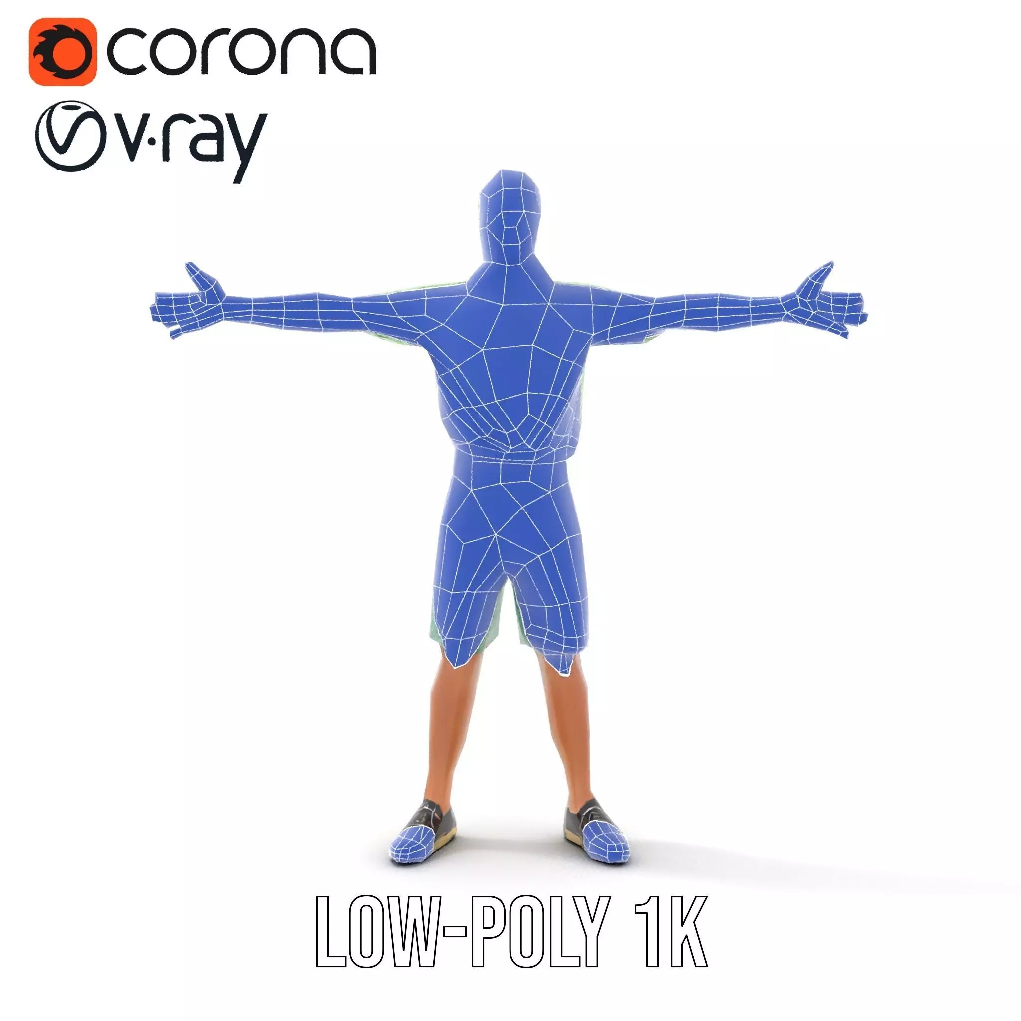 Energetic Teen Character model pack Low-poly 3D model_27