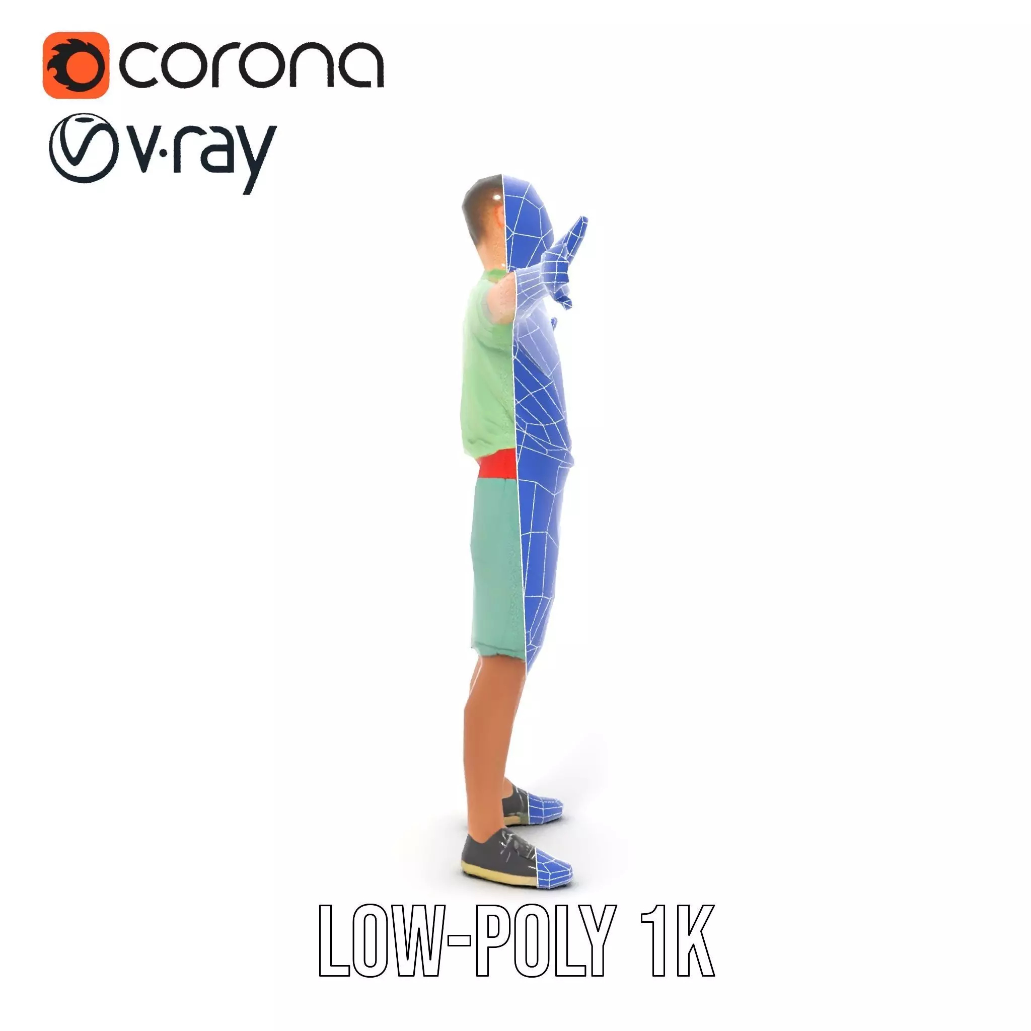 Energetic Teen Character model pack Low-poly 3D model_18