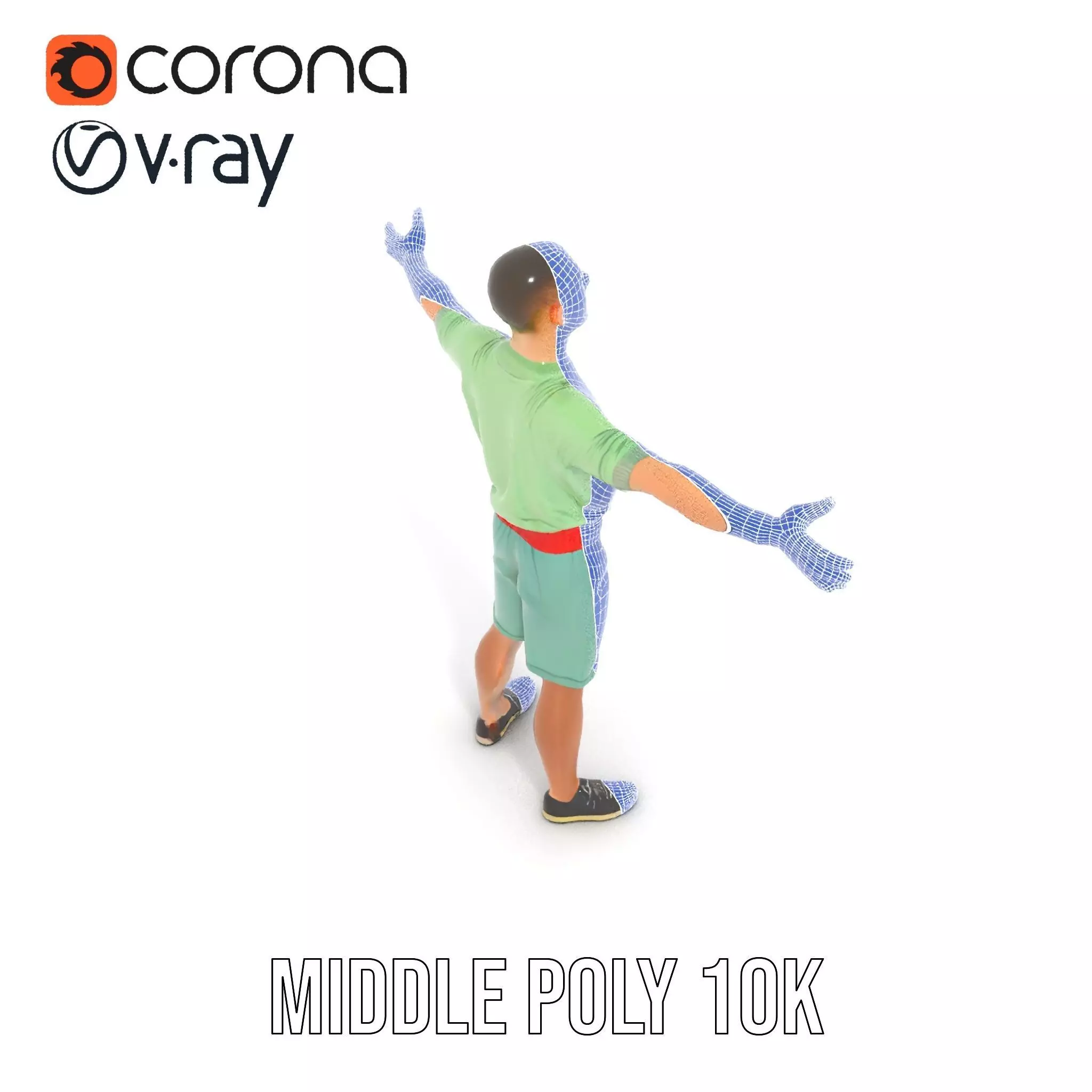 Energetic Teen Character model pack Low-poly 3D model_17