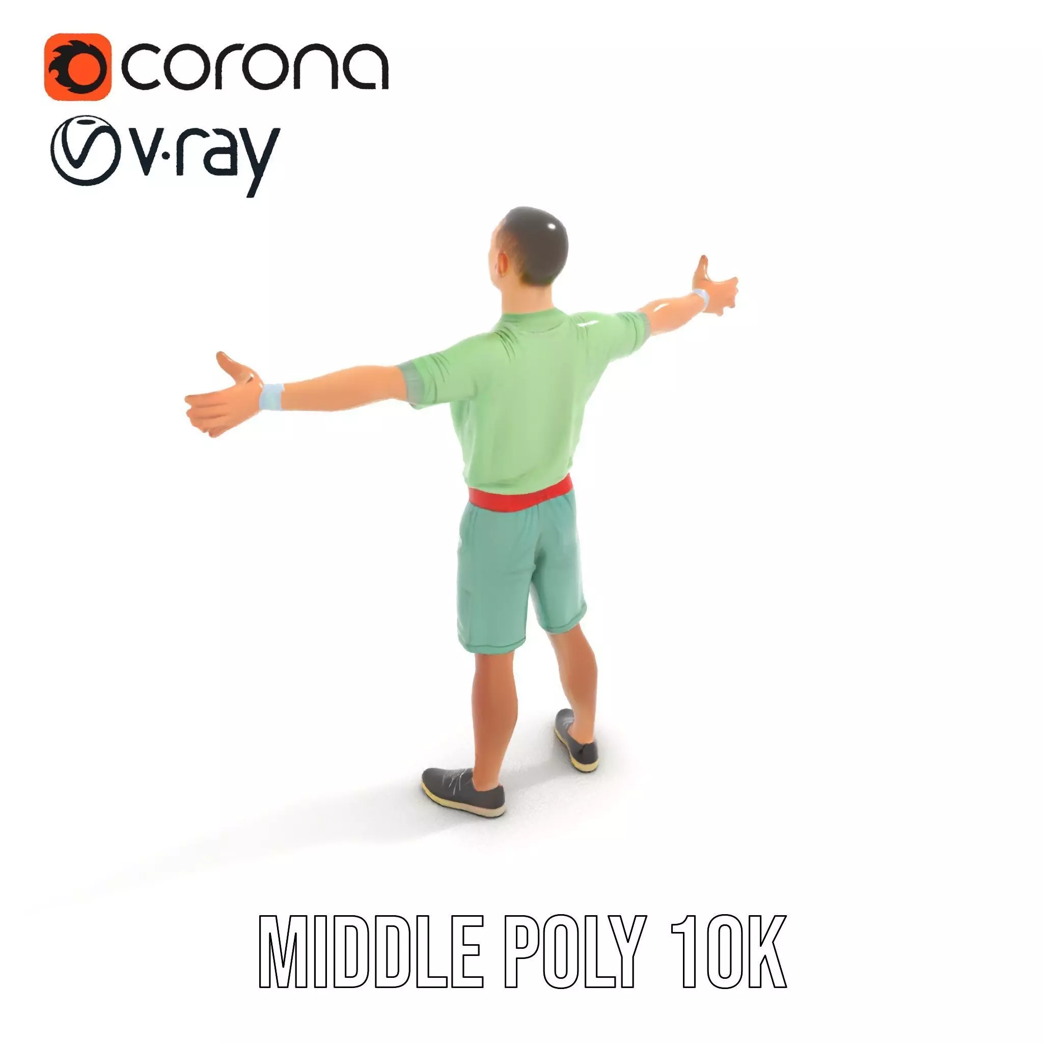 Energetic Teen Character model pack Low-poly 3D model_5