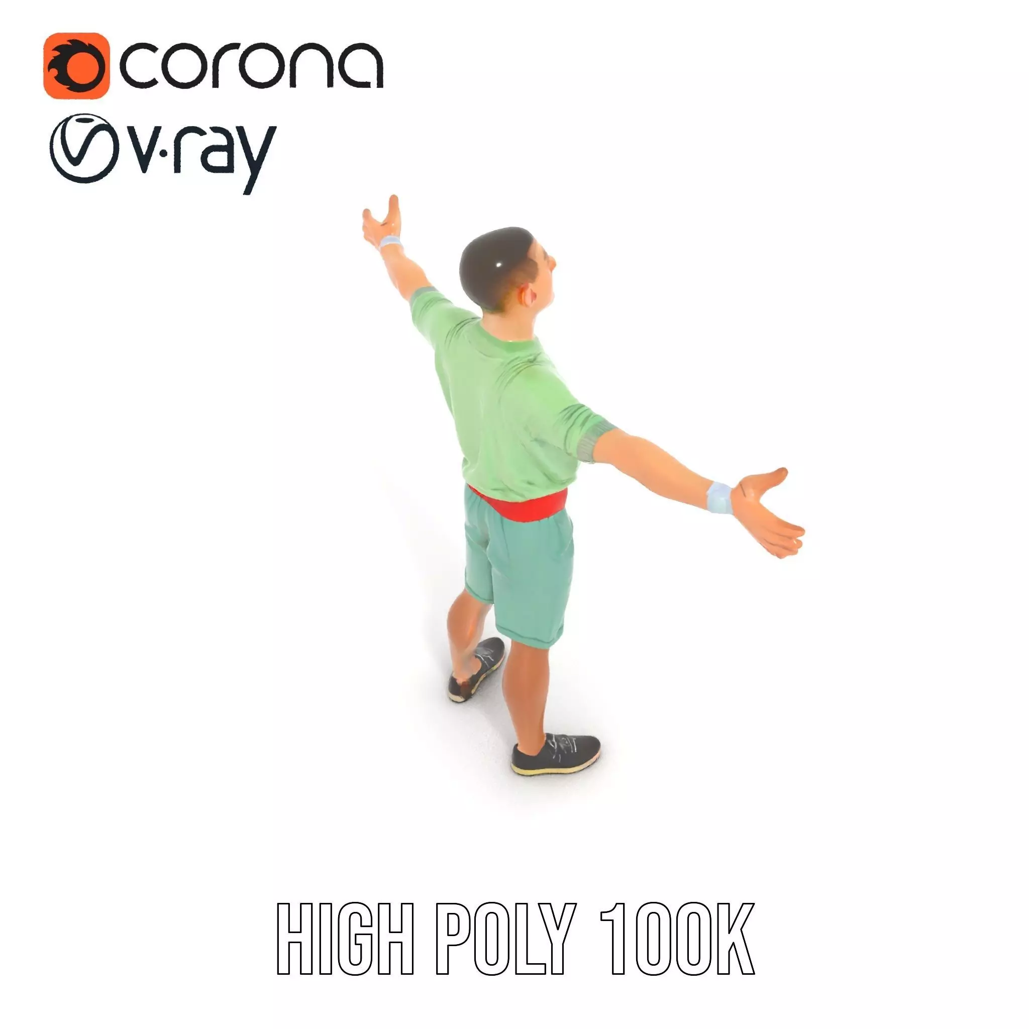 Energetic Teen Character model pack Low-poly 3D model_22