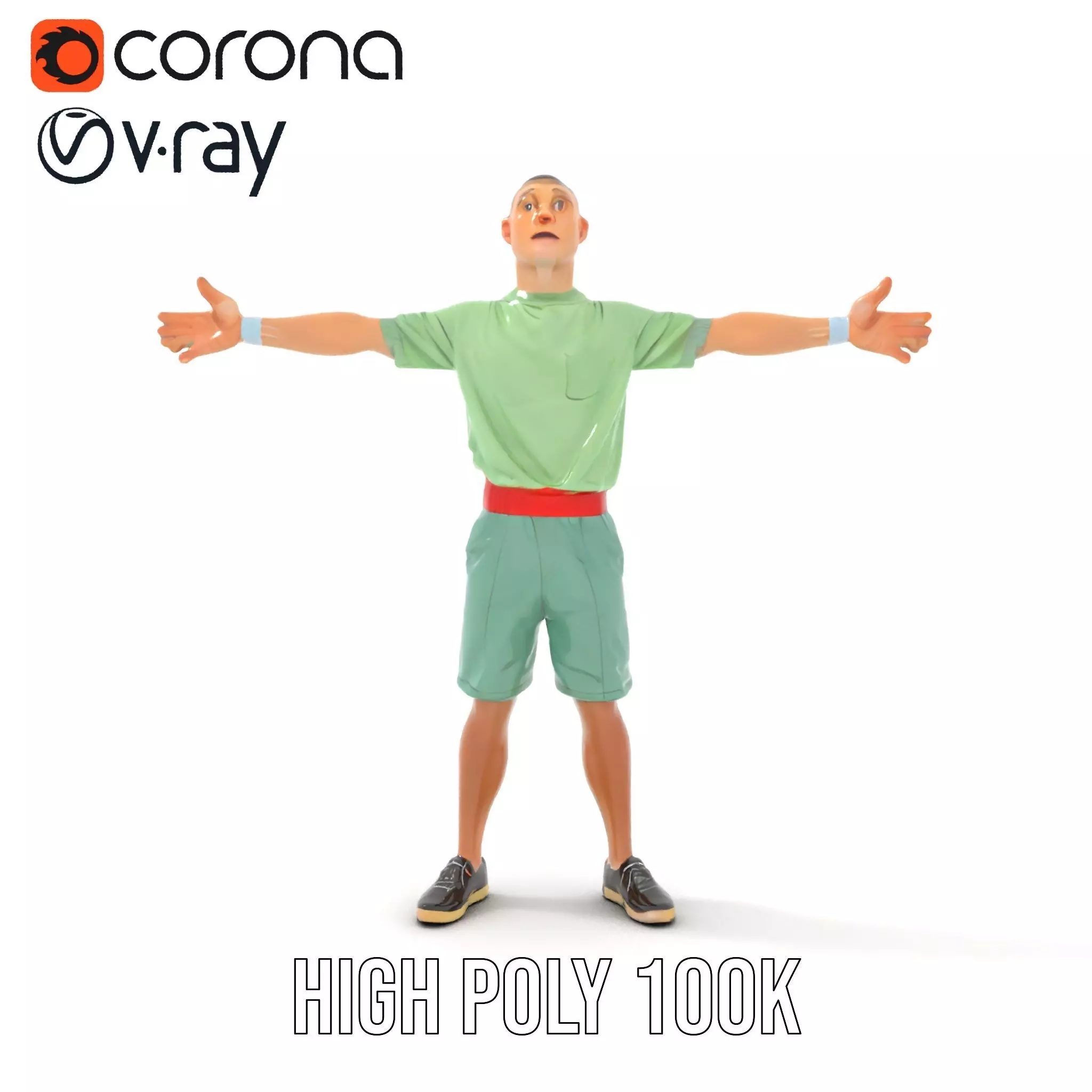 Energetic Teen Character model pack Low-poly 3D model_25