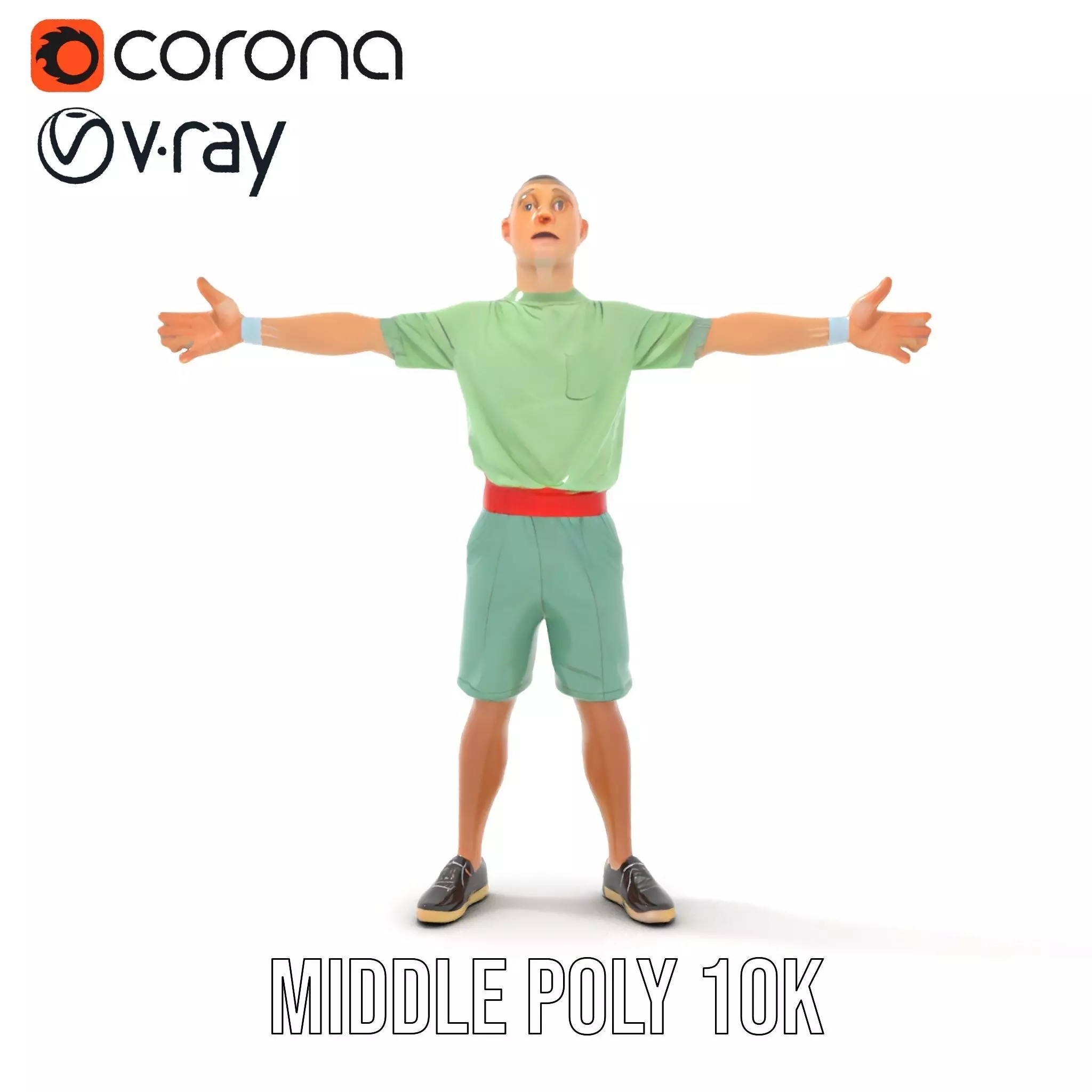 Energetic Teen Character model pack Low-poly 3D model_20