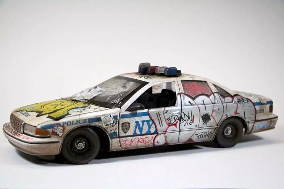 Police car 3D print model_0