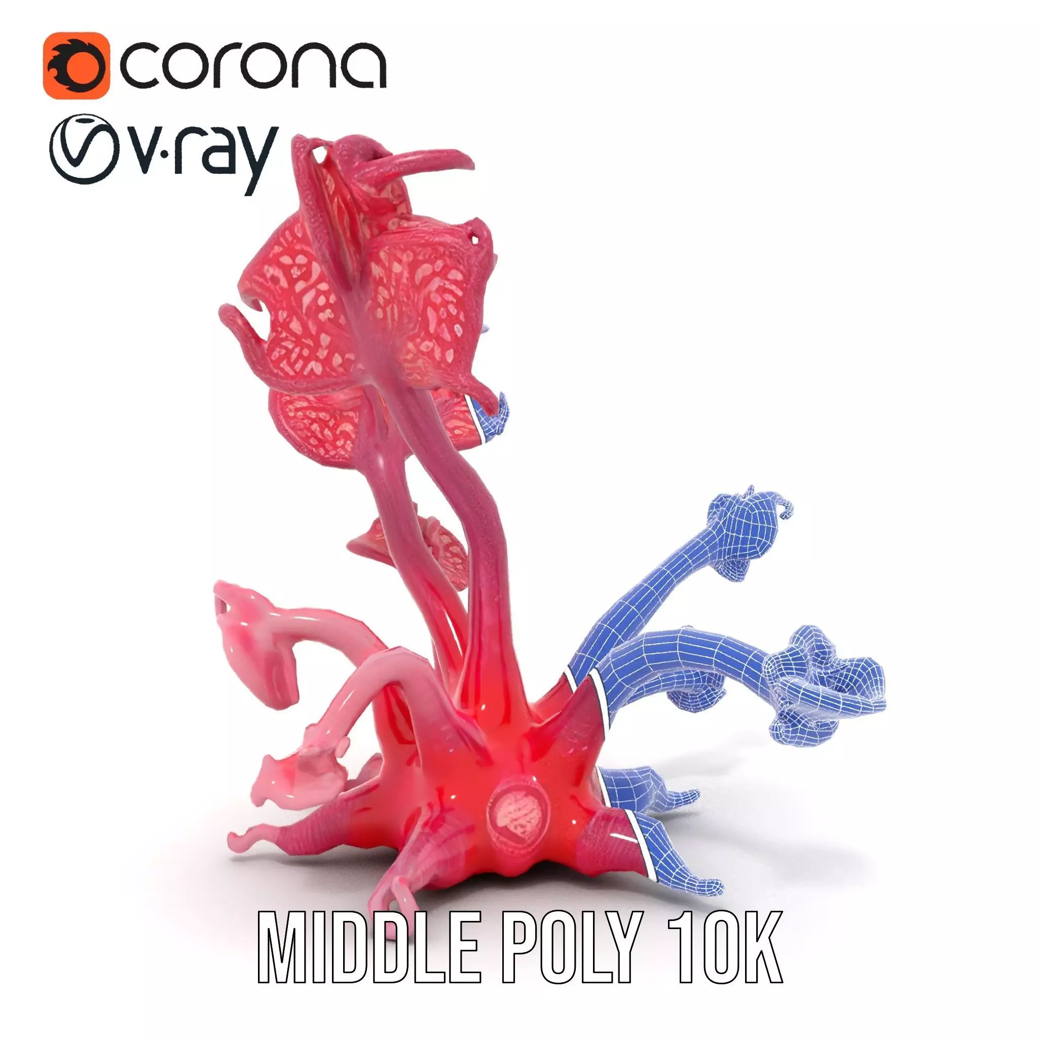 Mystical Pink Flora model pack Low-poly 3D model_29