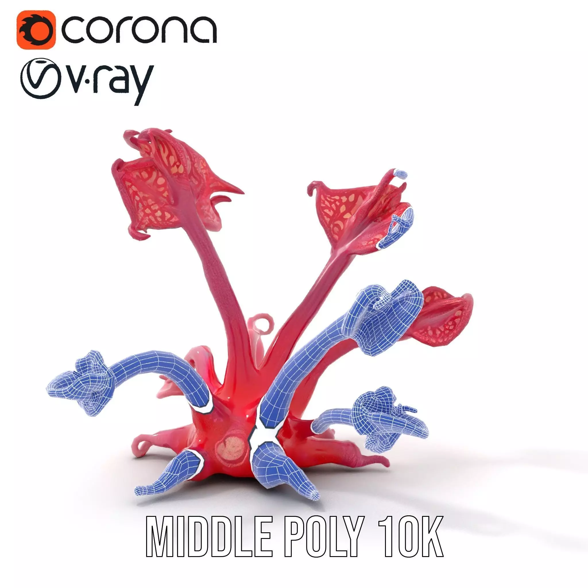 Mystical Pink Flora model pack Low-poly 3D model_26