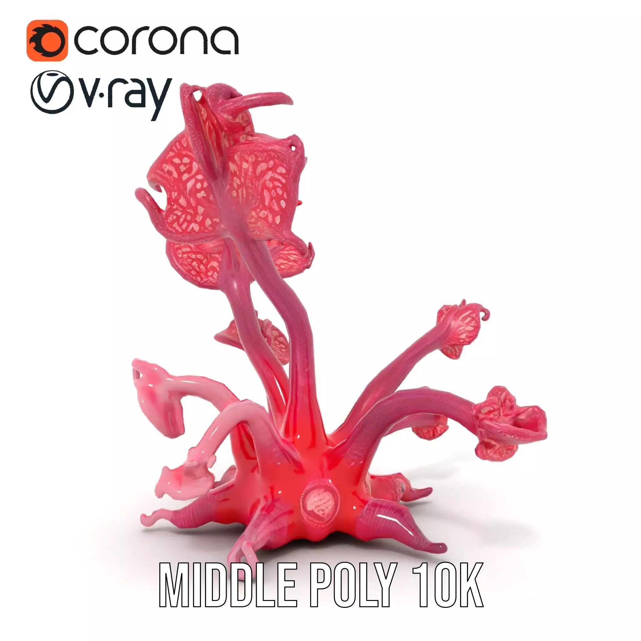 Mystical Pink Flora model pack Low-poly 3D model_15