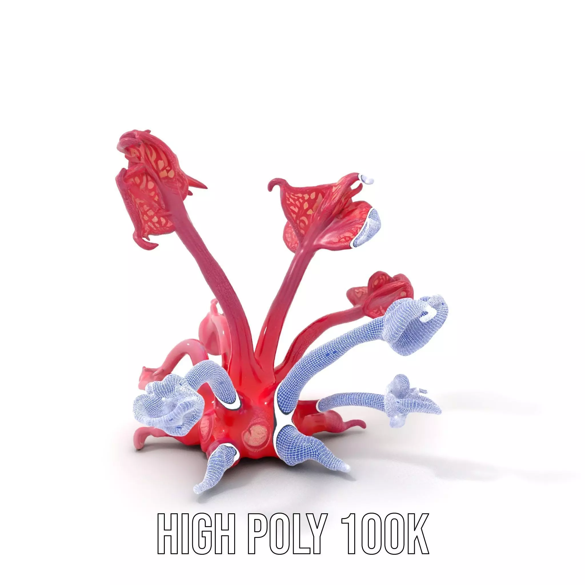 Mystical Pink Flora model pack Low-poly 3D model_4