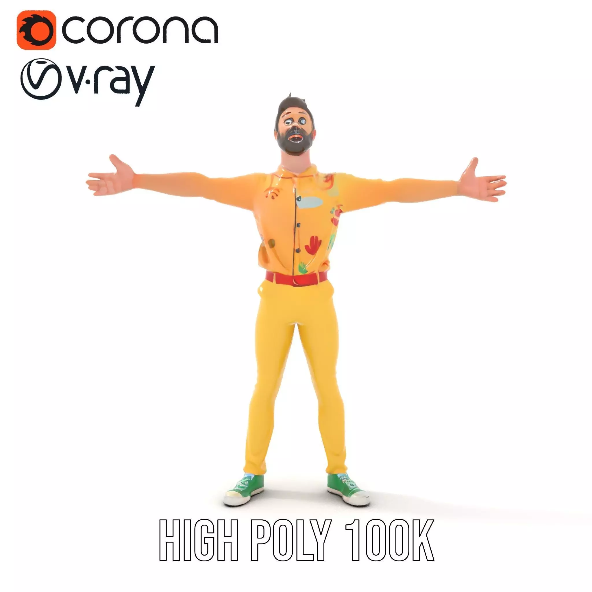 Colorful Character model pack Low-poly 3D model_17