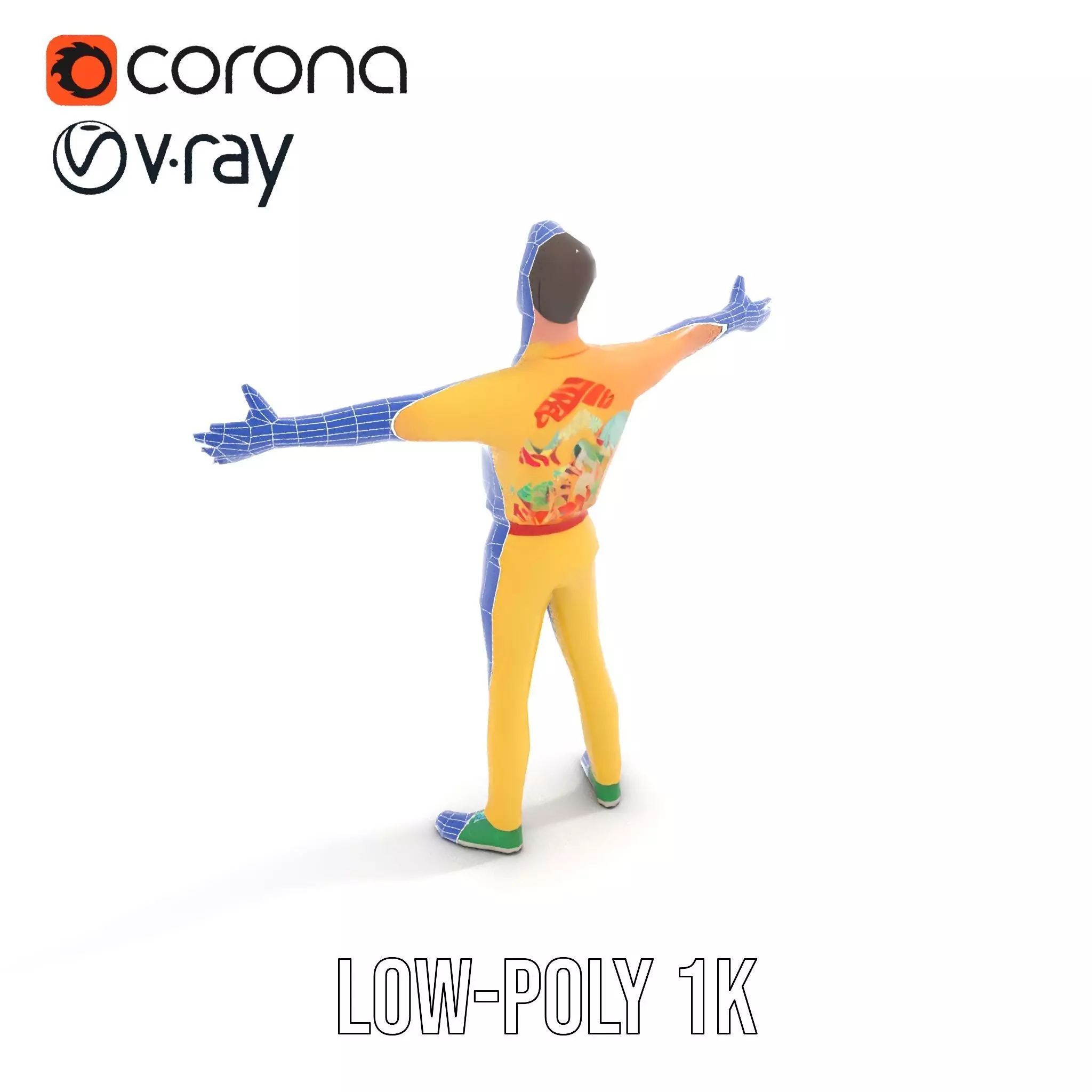 Colorful Character model pack Low-poly 3D model_30