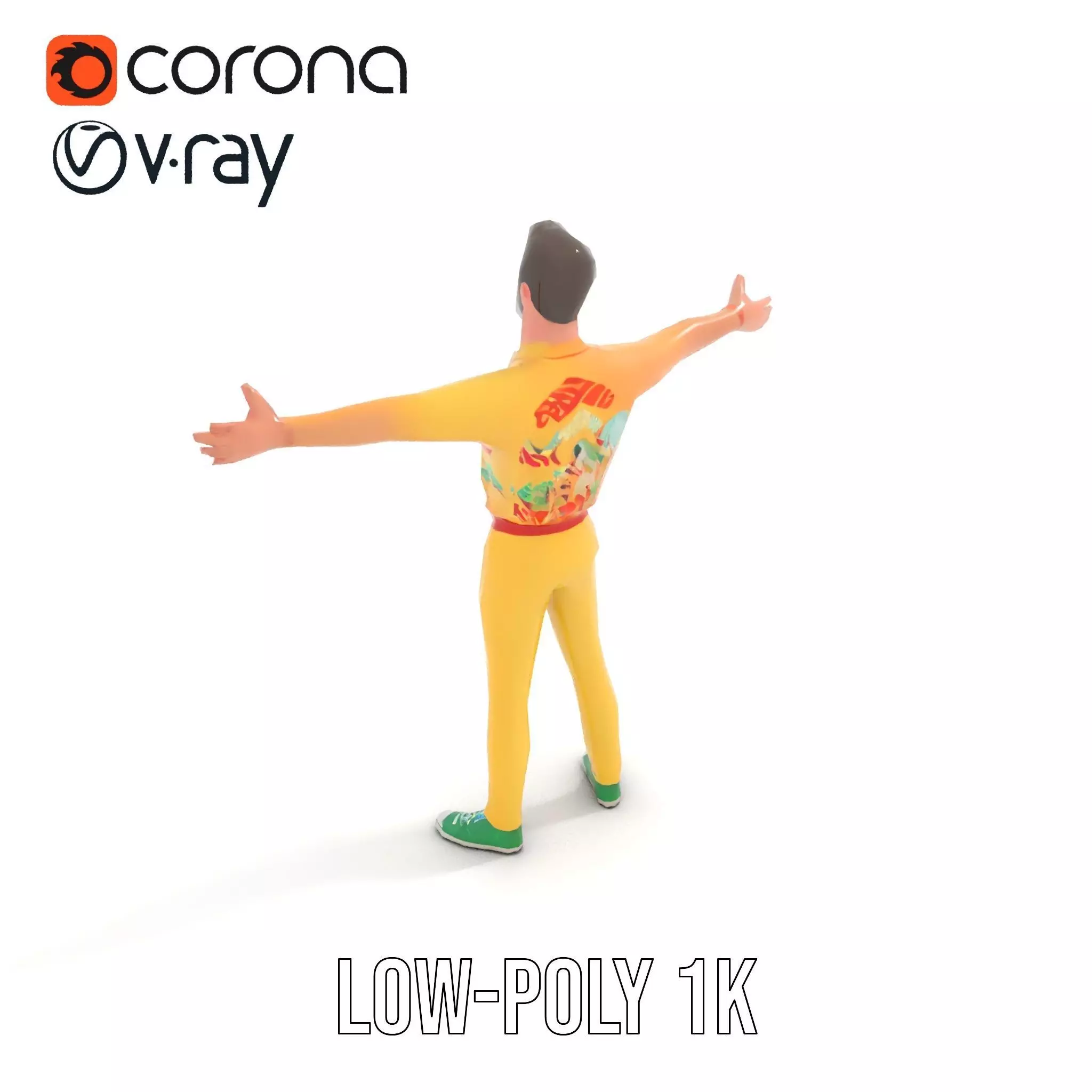 Colorful Character model pack Low-poly 3D model_10