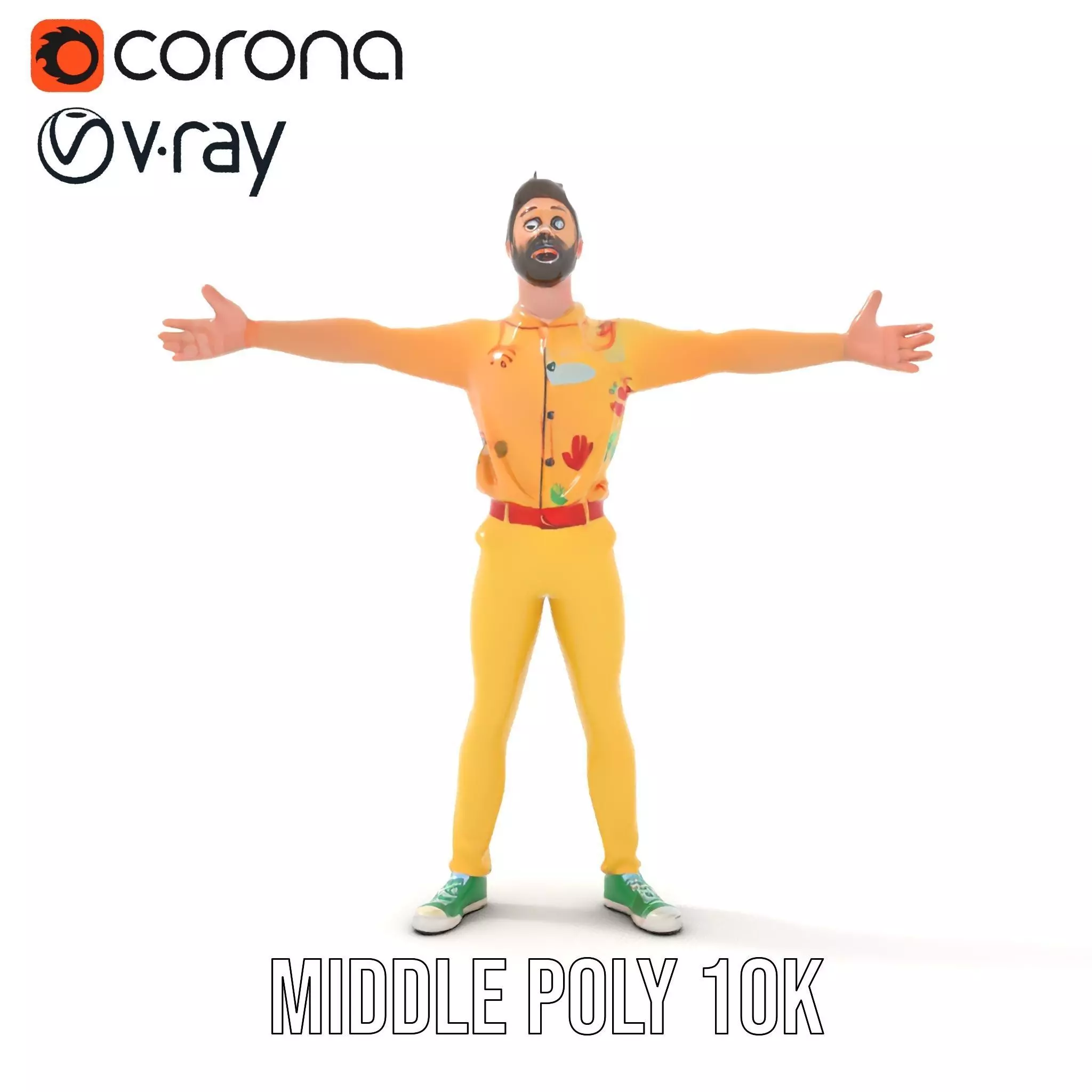 Colorful Character model pack Low-poly 3D model_9