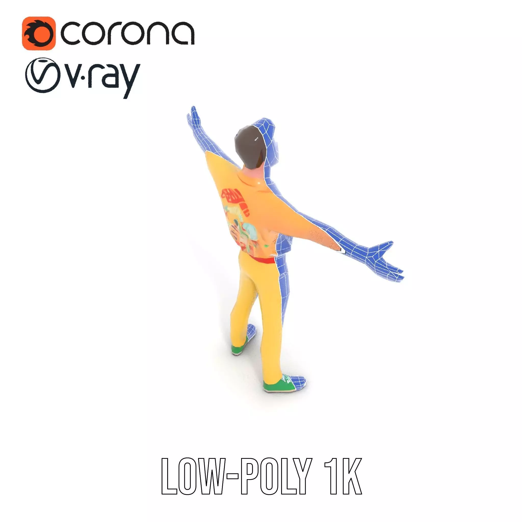 Colorful Character model pack Low-poly 3D model_13