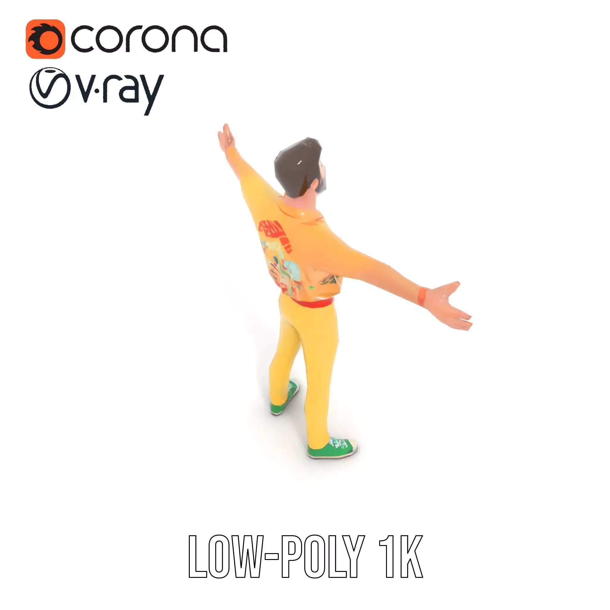 Colorful Character model pack Low-poly 3D model_8