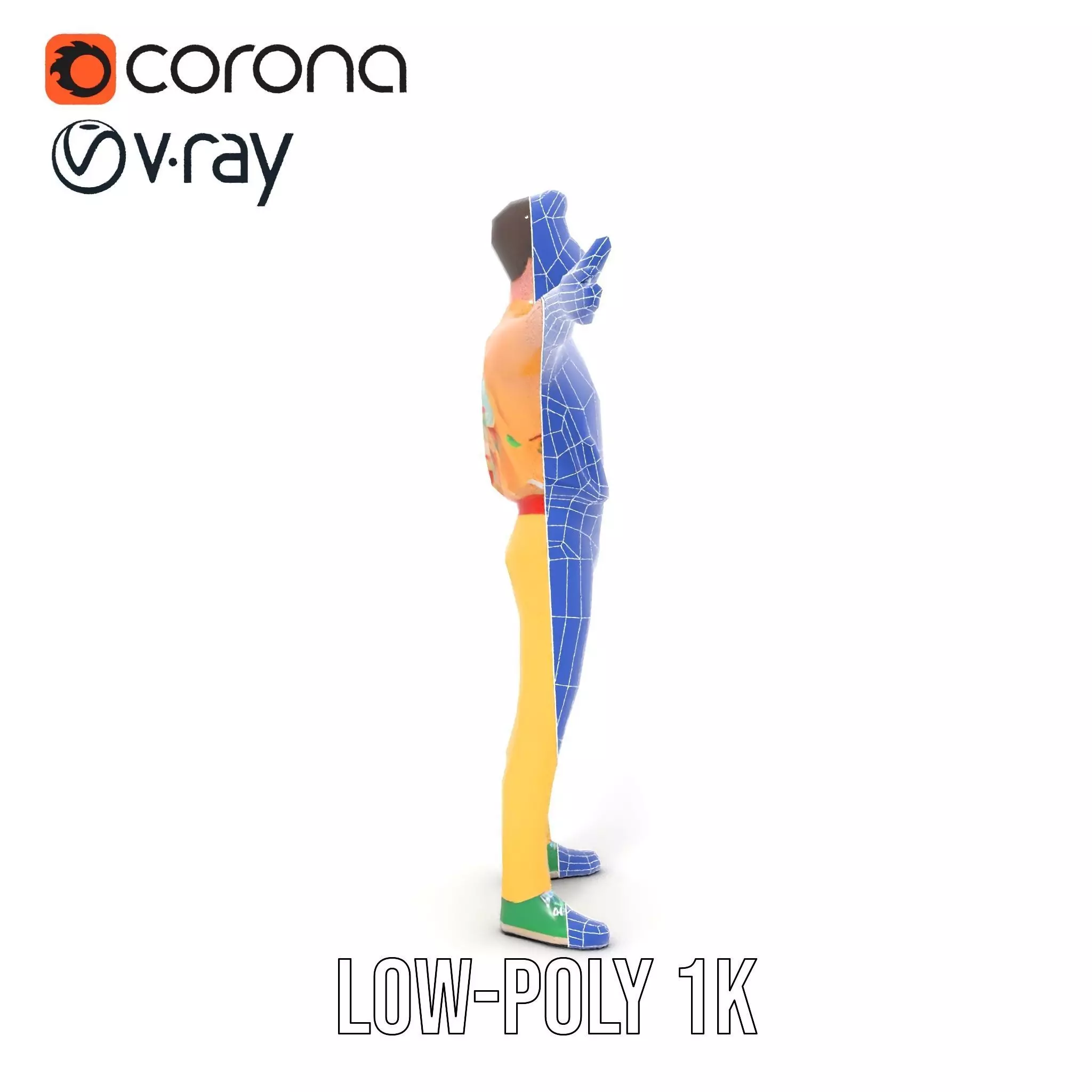 Colorful Character model pack Low-poly 3D model_19